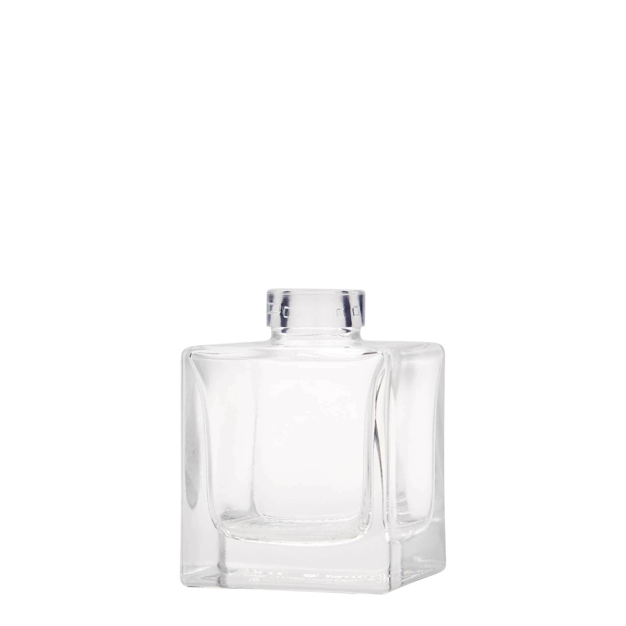 Γυάλινο μπουκάλι 'Cube' 100 ml, τετράγωνο, στόμιο: φελλός