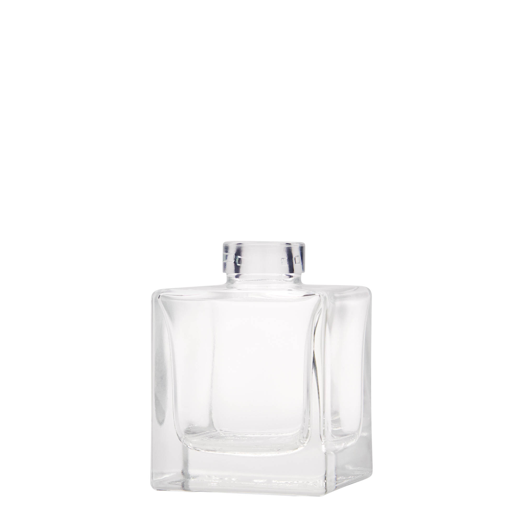 Γυάλινο μπουκάλι 'Cube' 100 ml, τετράγωνο, στόμιο: φελλός Γυάλινο μπουκάλι 'Cube' 100 ml, τετράγωνο, στόμιο: φελλός