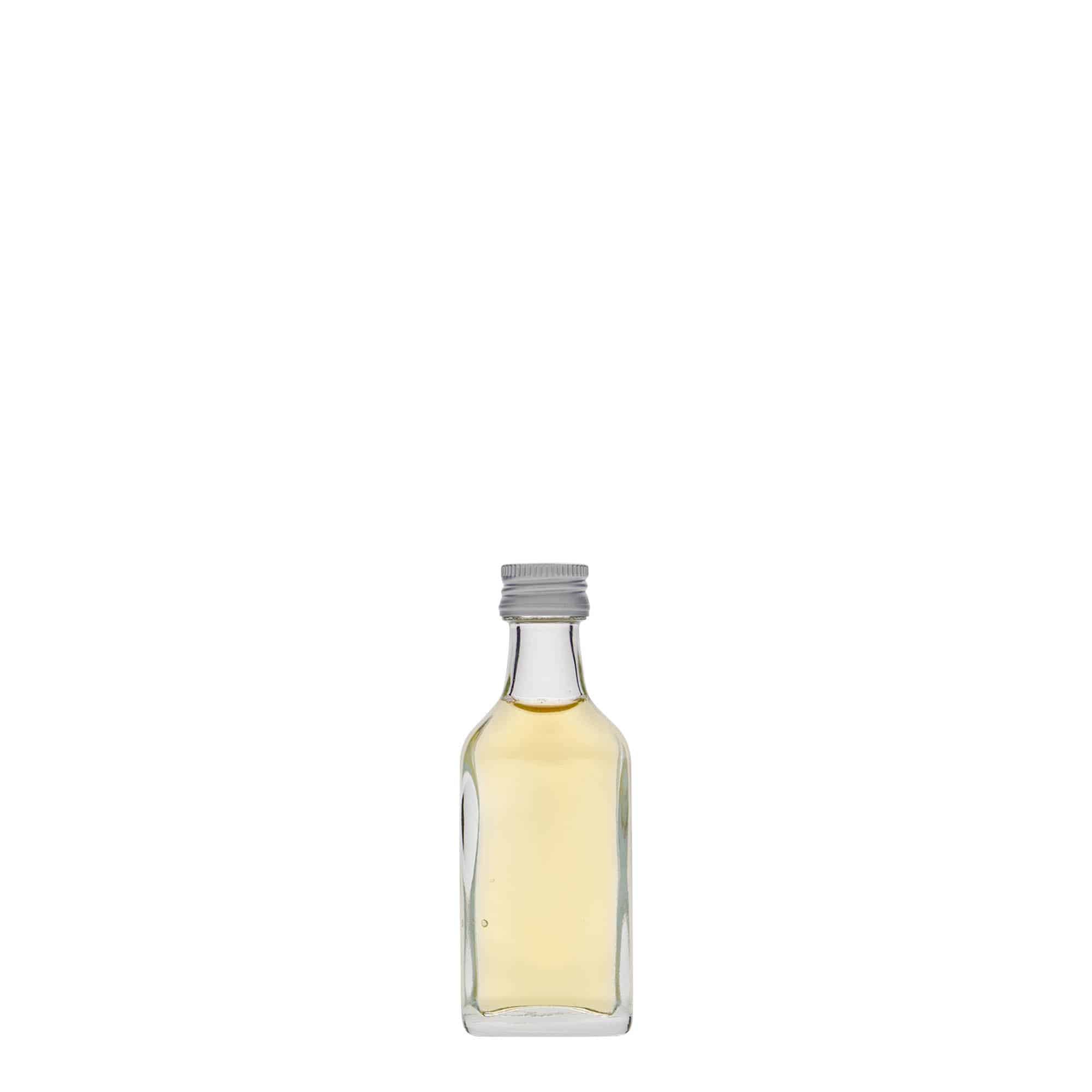Φλασκί τσέπης 20 ml, ορθογώνιο, γυάλινο, στόμιο: PP 18