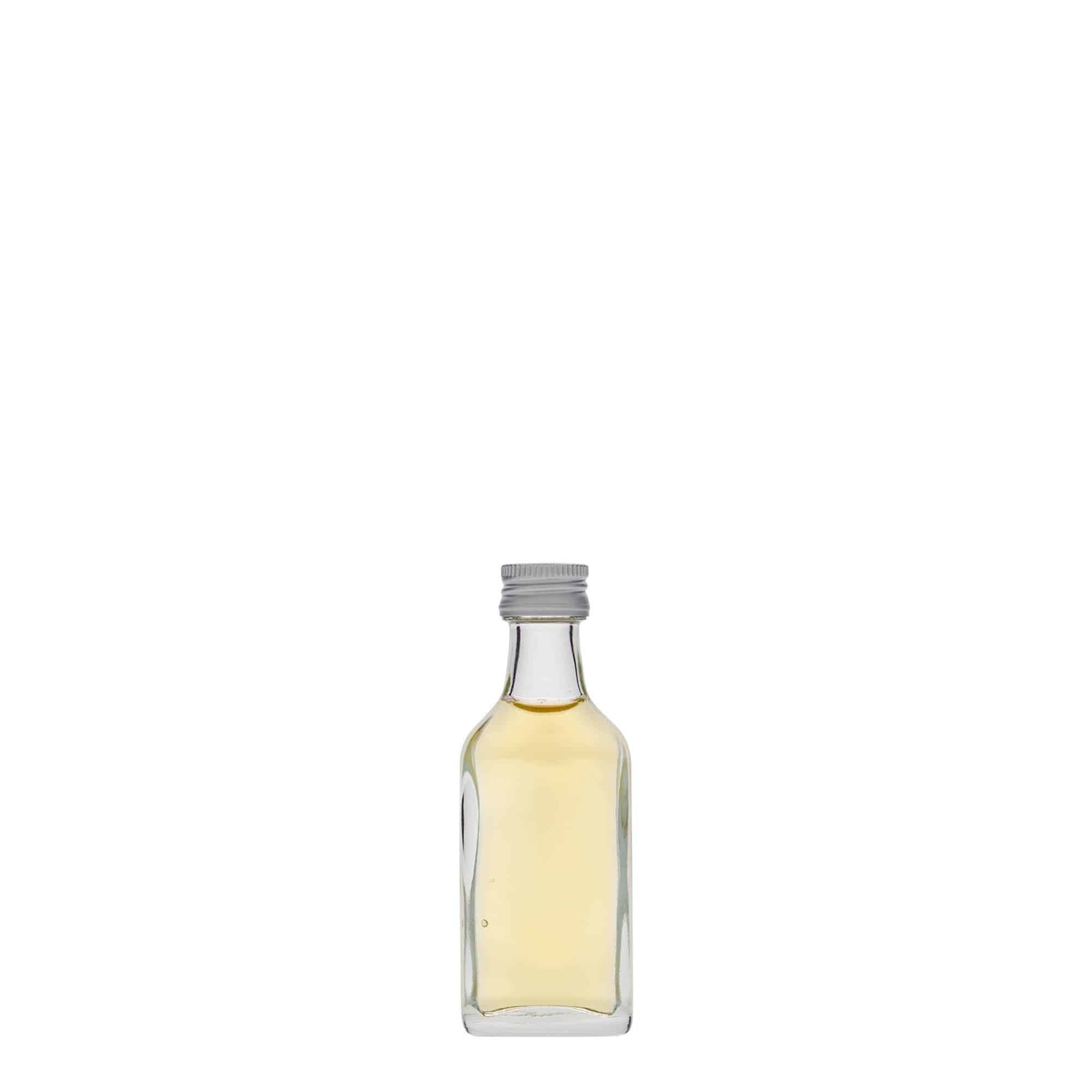 Φλασκί τσέπης 20 ml, ορθογώνιο, γυάλινο, στόμιο: PP 18
