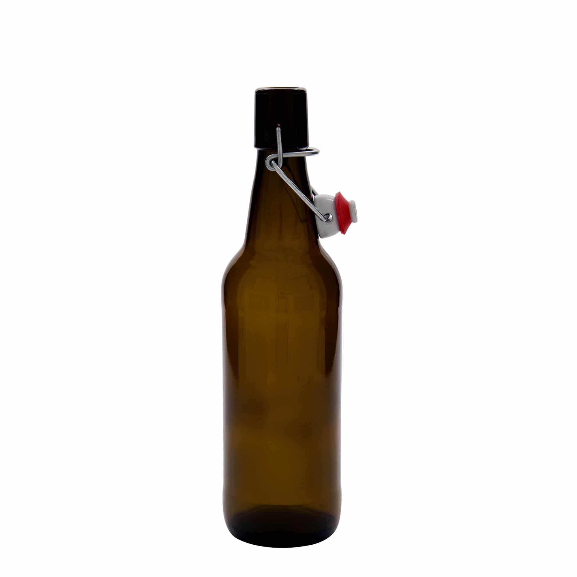 Μπουκάλι μπύρας 500 ml, γυάλινο, καφέ, στόμιο: μηχανικό πώμα