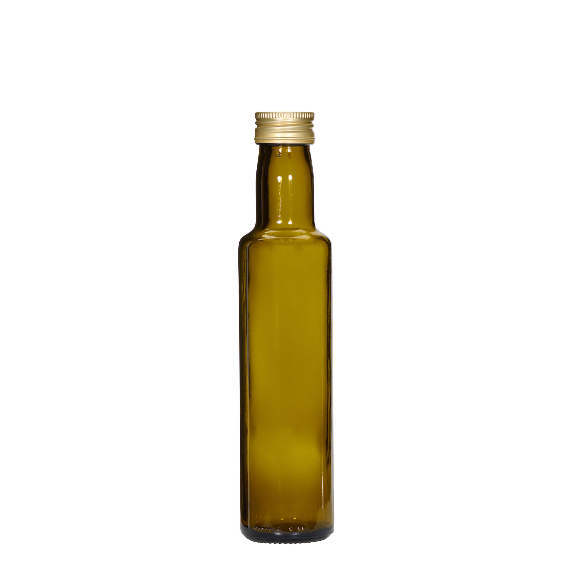 250 ml γυάλινο μπουκάλι 'Dorica', παλαιωμένο πράσινο, στόμιο: PP 31,5
