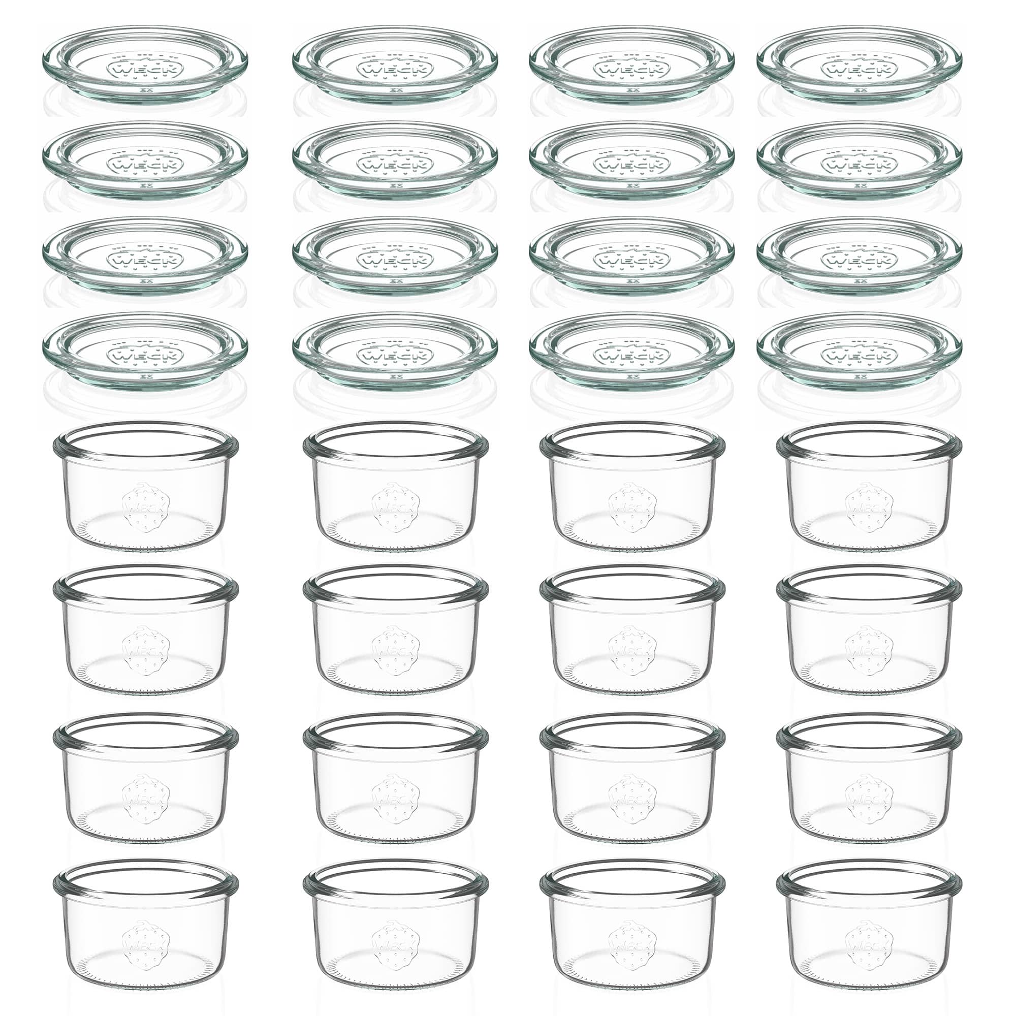 12x Κυλινδρικό βάζο WECK 165 ml με γυάλινο καπάκι RR 80