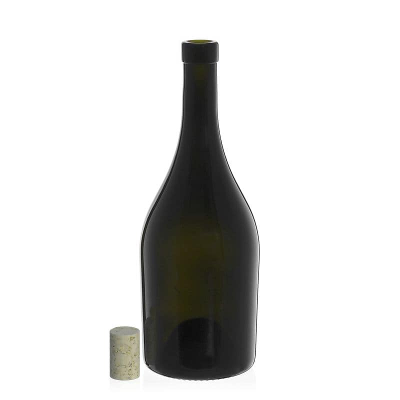 Μπουκάλι κρασιού 'Exclusive' 750 ml, πράσινο αντικέ, στόμιο: φελλός