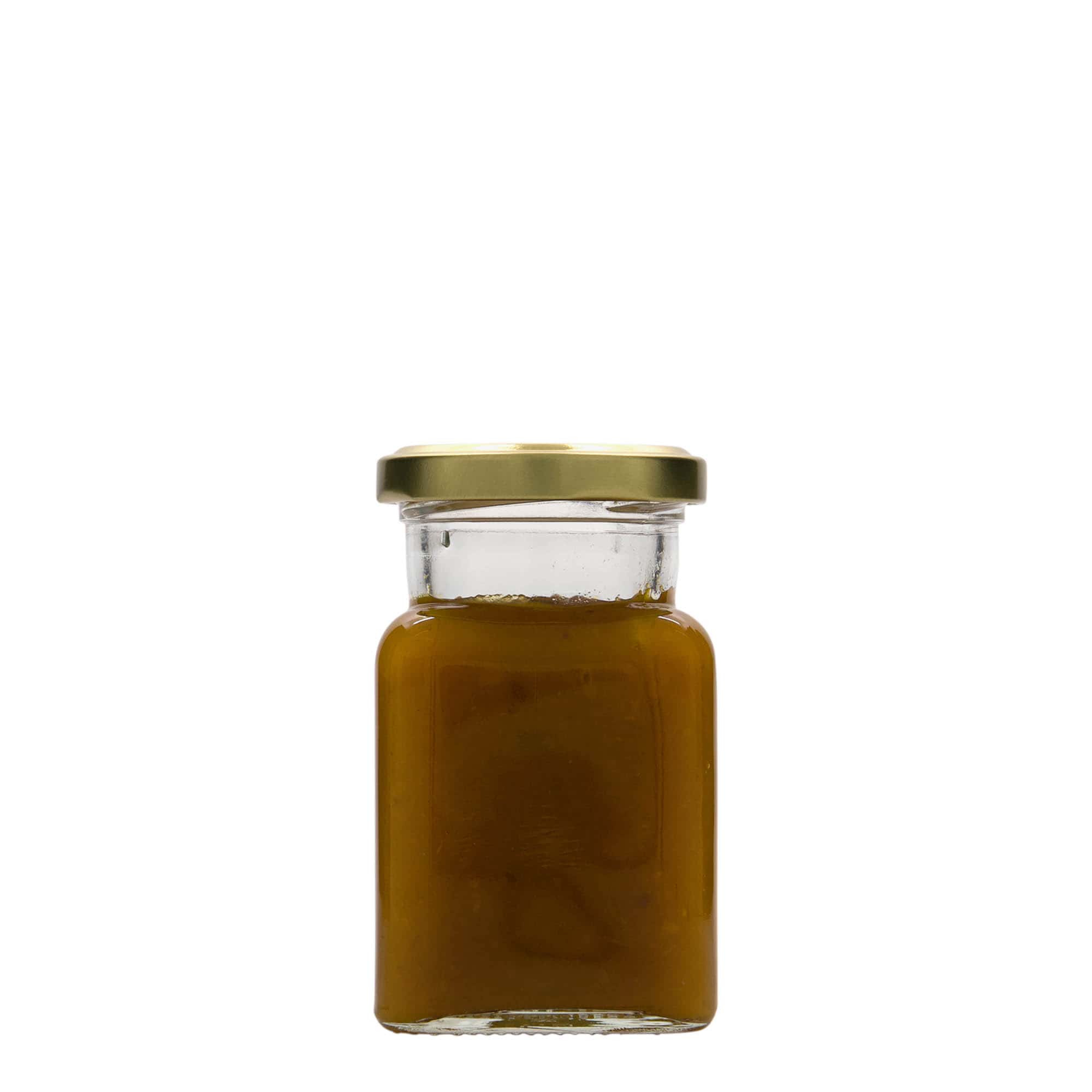 150 ml τετράγωνο γυάλινο βάζο, στόμιο: Twist-Off (TO 53)