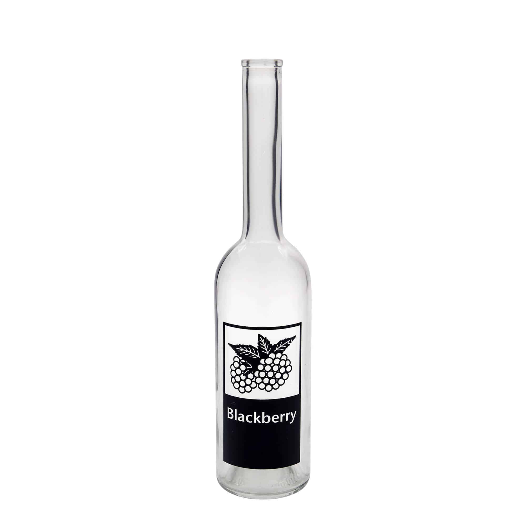 Γυάλινο μπουκάλι 'Opera' 500 ml, σχέδιο: Blackberry, στόμιο: φελλός