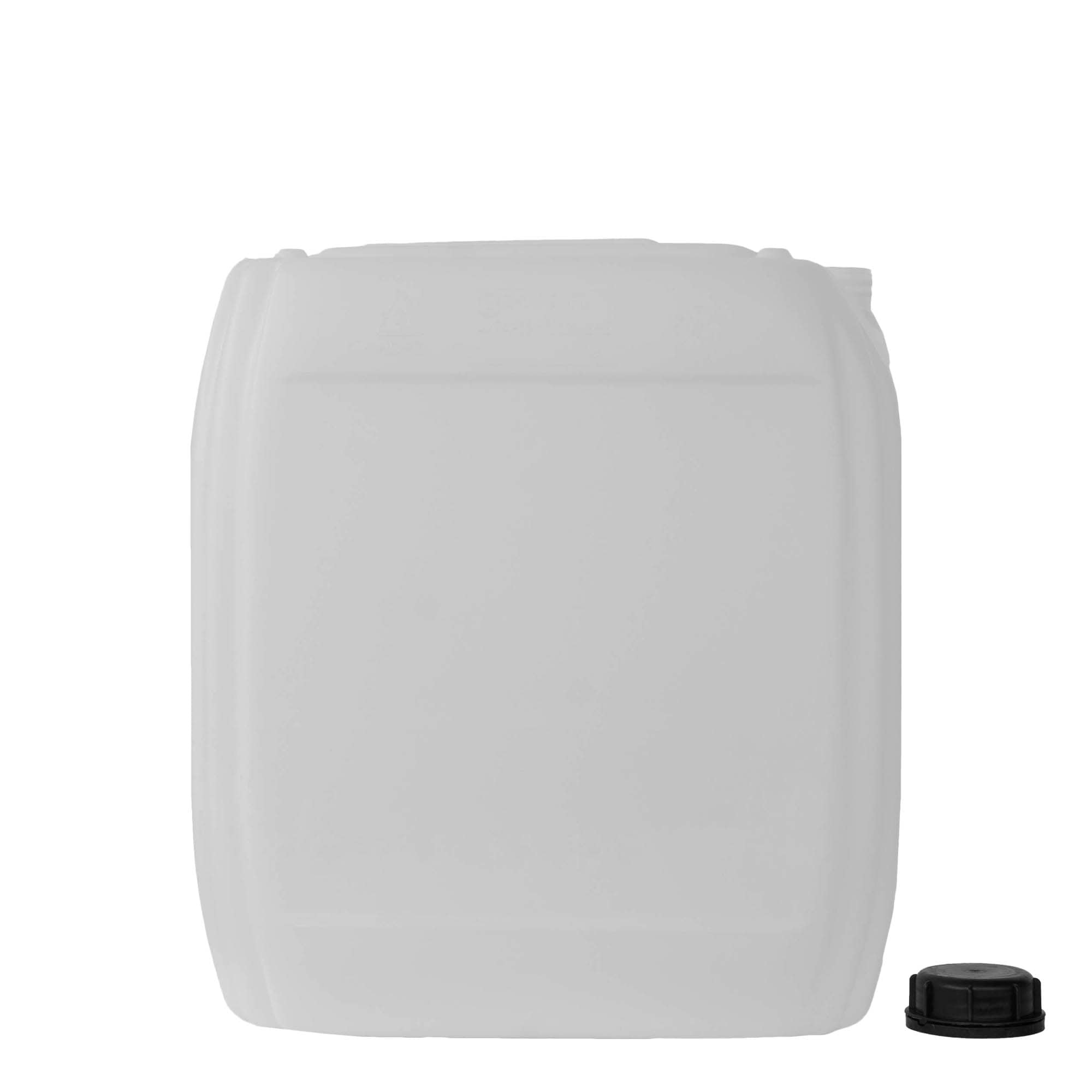 Μπιτόνι 25 l, ορθογώνιο, πλαστικό HDPE, φυσικό χρώμα, στόμιο: ND 60