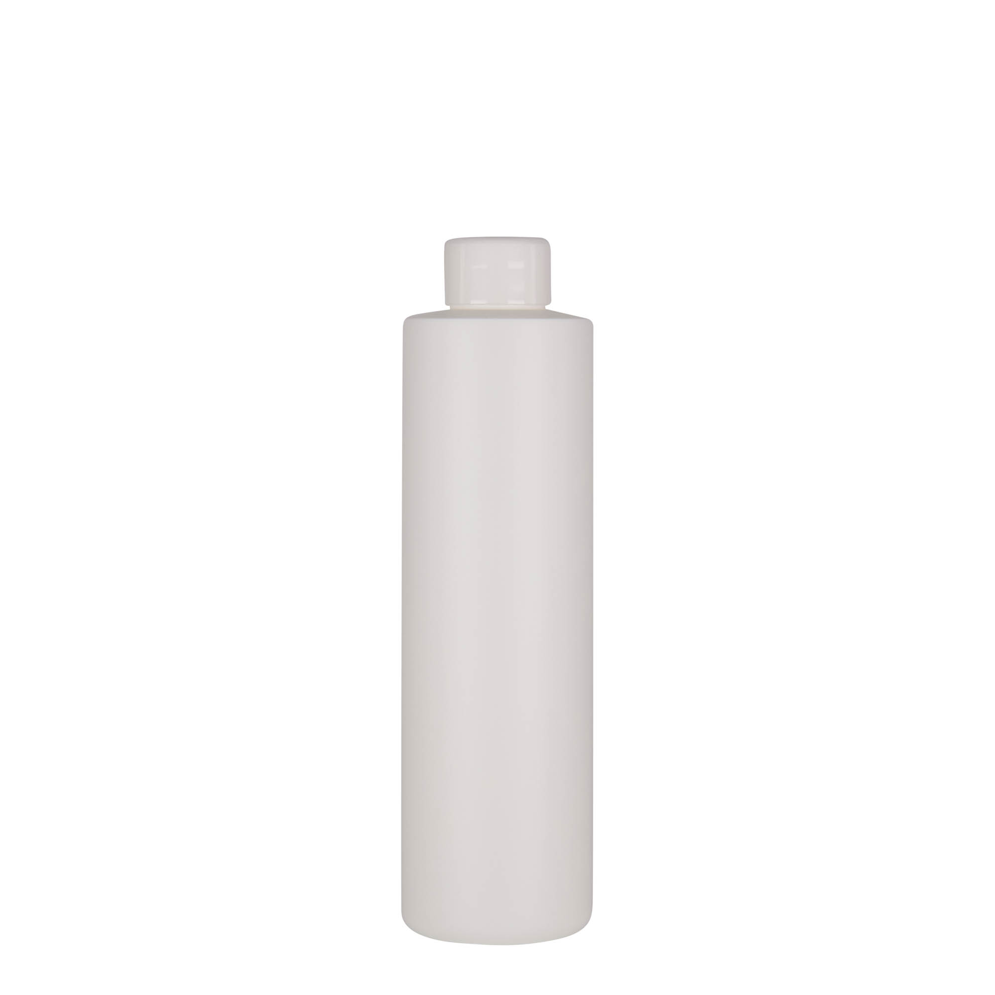 250 ml πλαστικό μπουκάλι 'Pipe', πράσινο HDPE, λευκό, στόμιο: 24/410