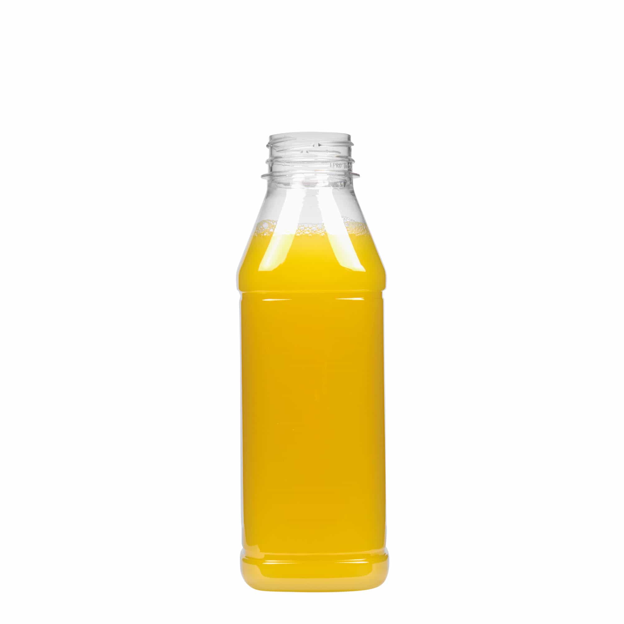 Μπουκάλι PET 'Milk and Juice Carré' 500 ml, τετράγωνο, πλαστικό, στόμιο: 38 mm Μπουκάλι PET 'Milk and Juice Carré' 500 ml, τετράγωνο, πλαστικό, στόμιο: 38 mm