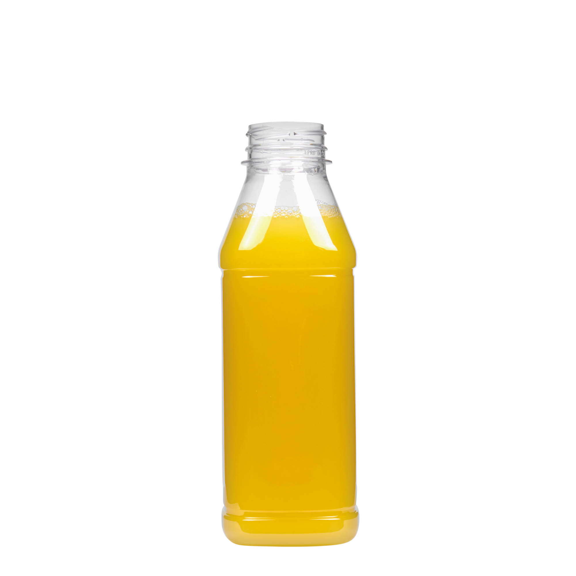 Μπουκάλι PET 'Milk and Juice Carré' 500 ml, τετράγωνο, πλαστικό, στόμιο: 38 mm