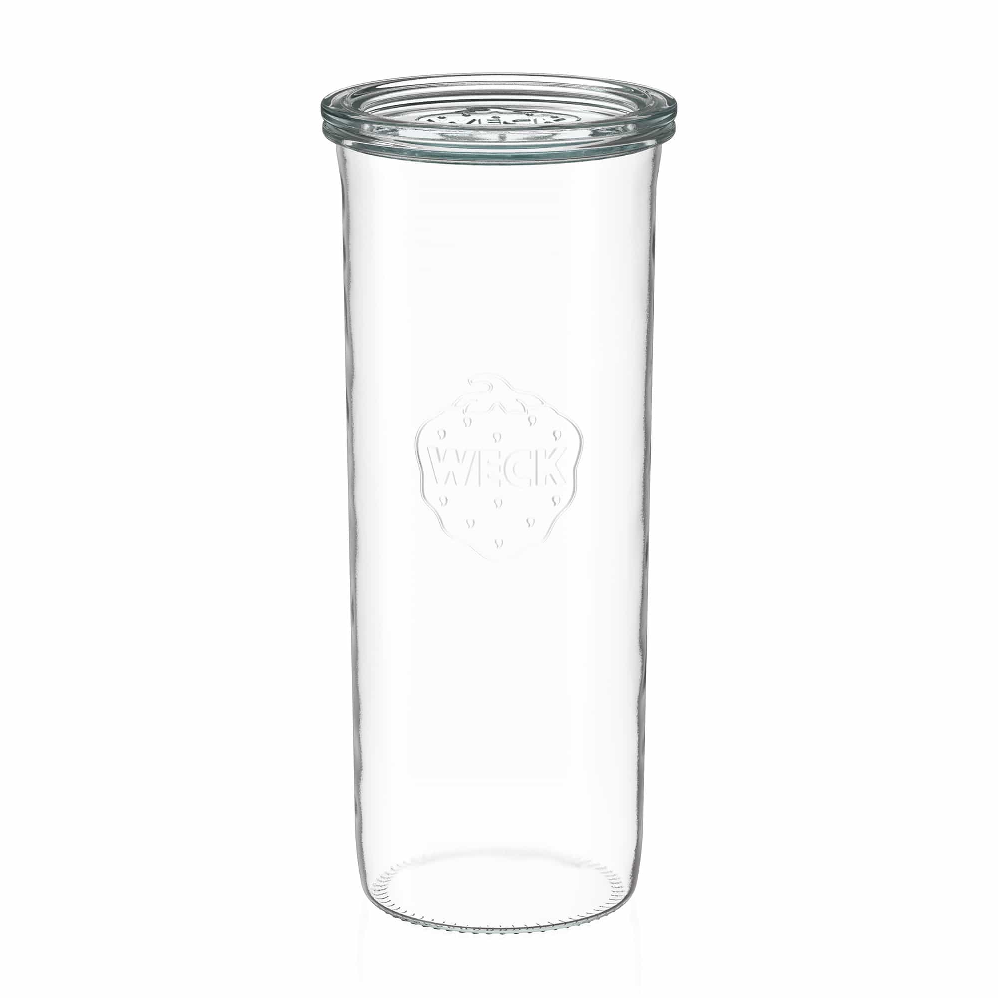6x Κυλινδρικό βάζο WECK 1500 ml με γυάλινο καπάκι RR 100