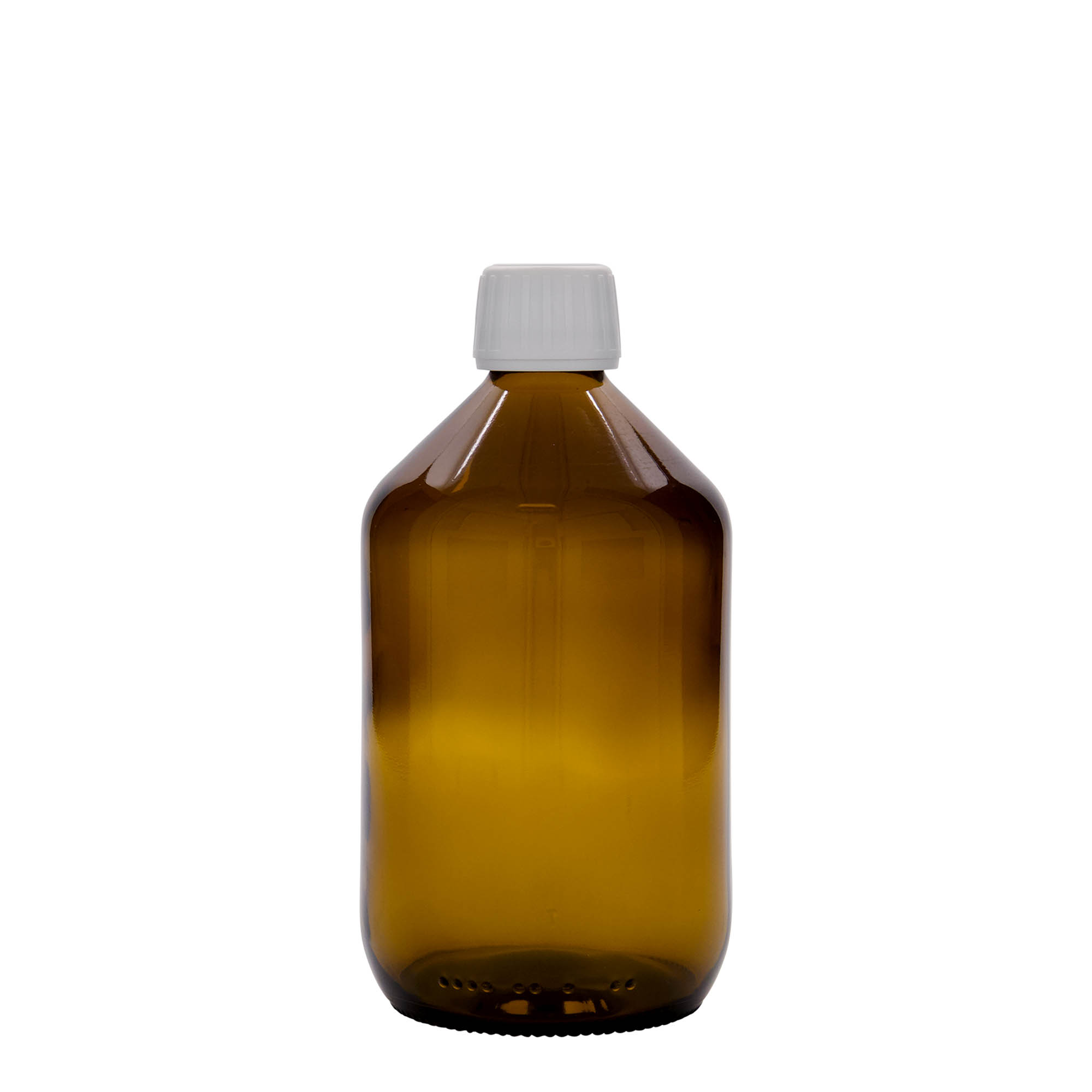 Μπουκάλι φαρμάκου 500 ml, καφέ, γυάλινο, στόμιο: PP 28