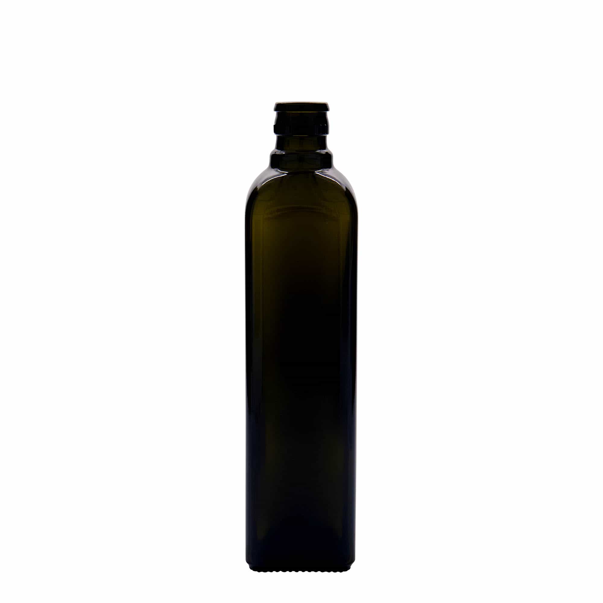 Μπουκάλι για ξίδι/λάδι 'Quadra' 500 ml, γυάλινο, τετράγωνο, πράσινο αντικέ, στόμιο: DOP Μπουκάλι για ξίδι/λάδι 'Quadra' 500 ml, γυάλινο, τετράγωνο, πράσινο αντικέ, στόμιο: DOP
