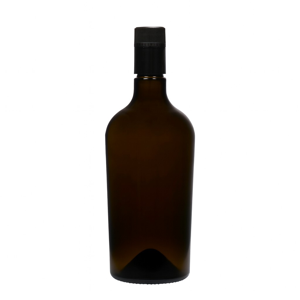 750 ml μπουκάλι ξυδιού/λαδιού 'Oleum', γυαλί, παλαιωμένο πράσινο, στόμιο: DOP