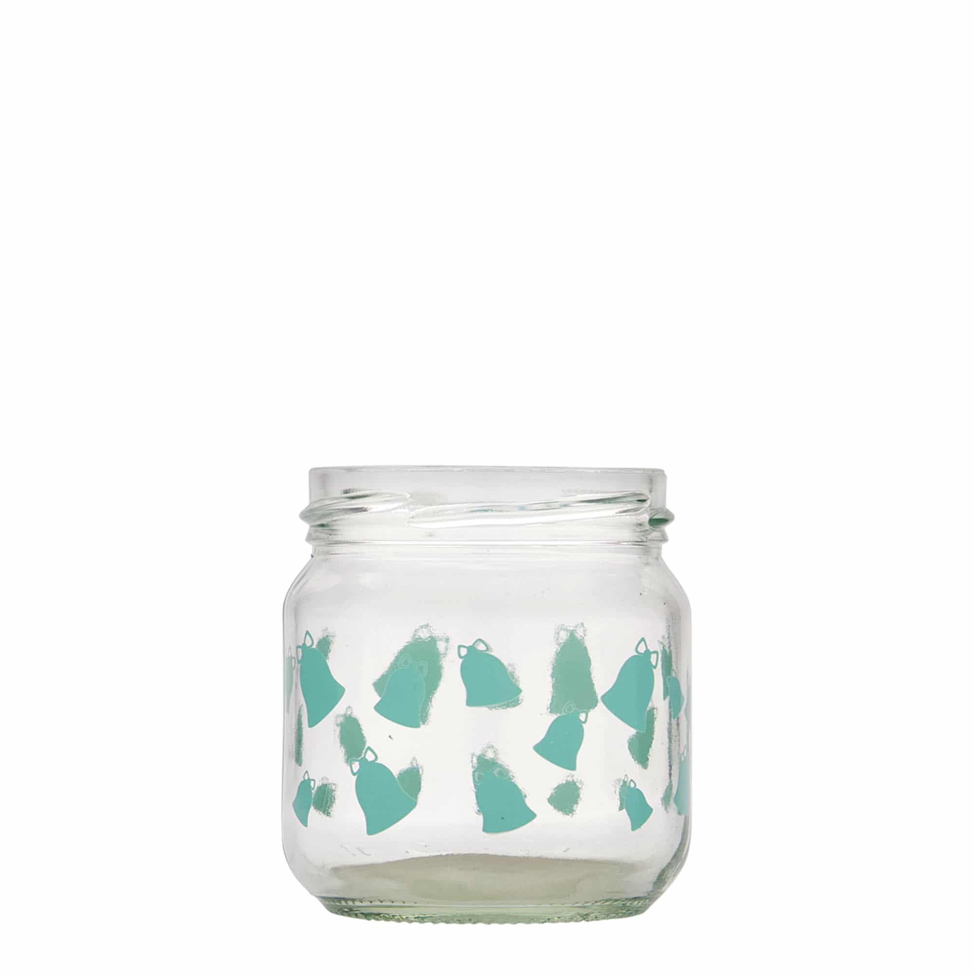 Στρογγυλό βάζο 212 ml, σχέδιο: καμπάνες, στόμιο: twist-off (TO 66)