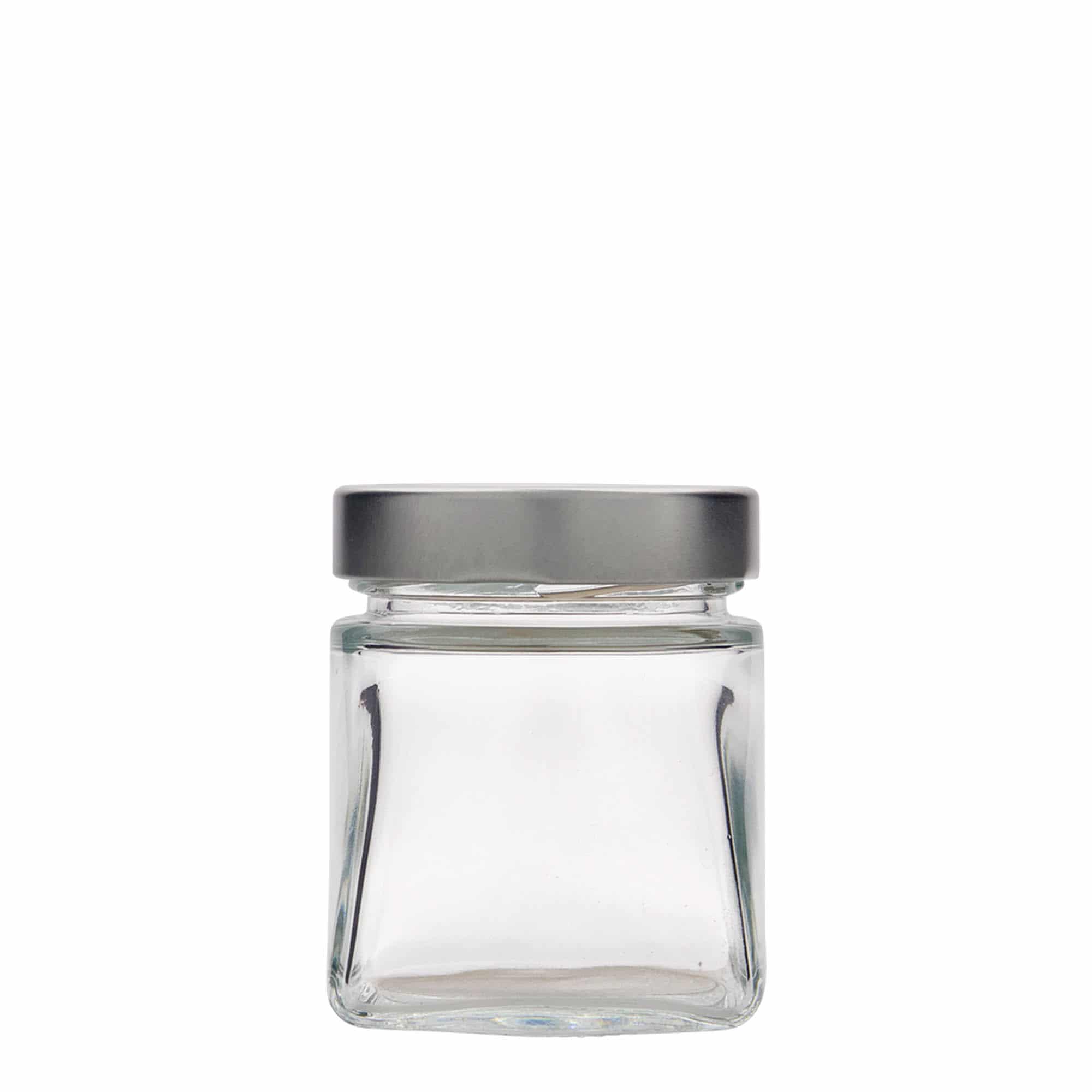 Τετράγωνο βάζο 'Luxor' 212 ml, στόμιο: deep twist-off (DTO 63)