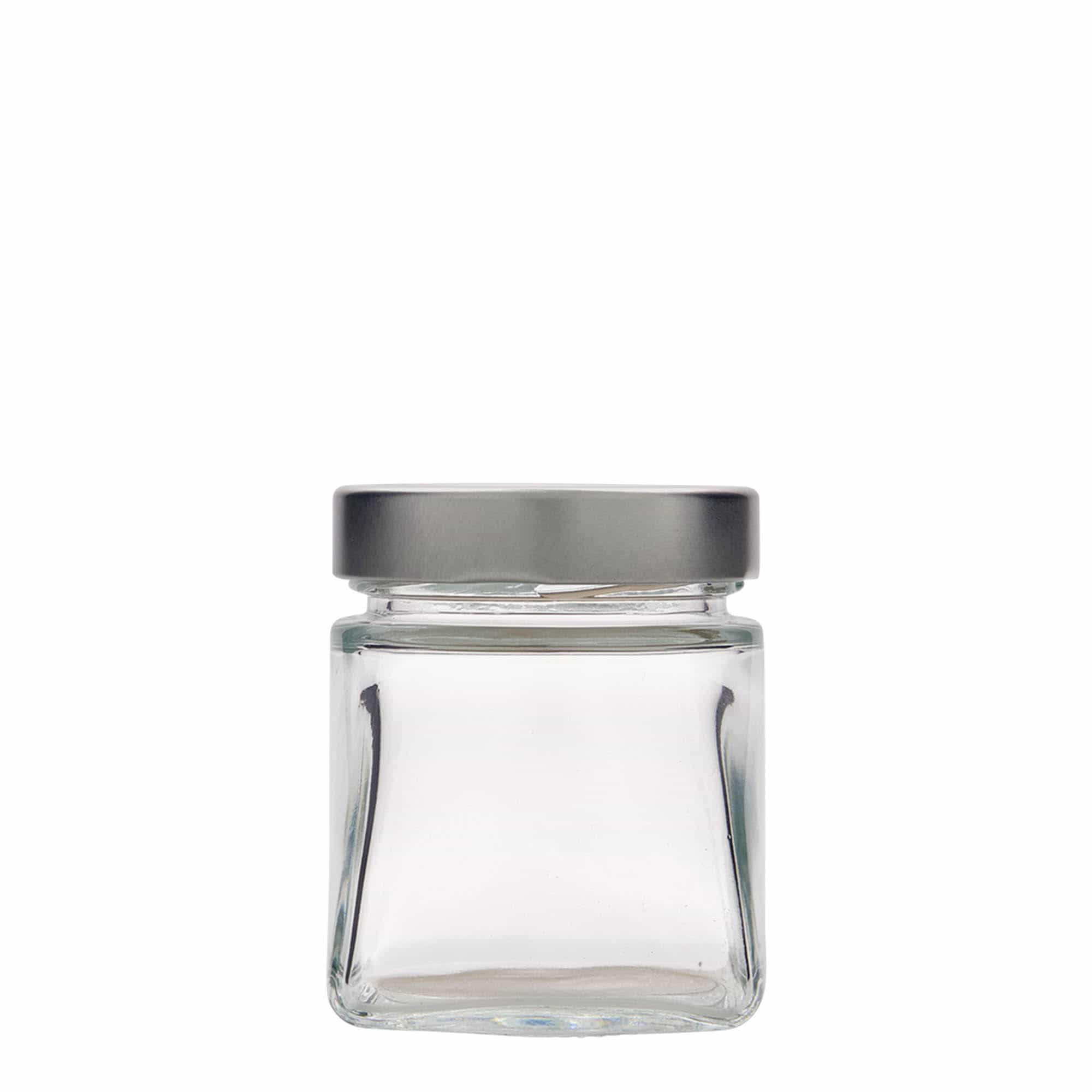 Τετράγωνο βάζο 'Luxor' 212 ml, στόμιο: deep twist-off (DTO 63)