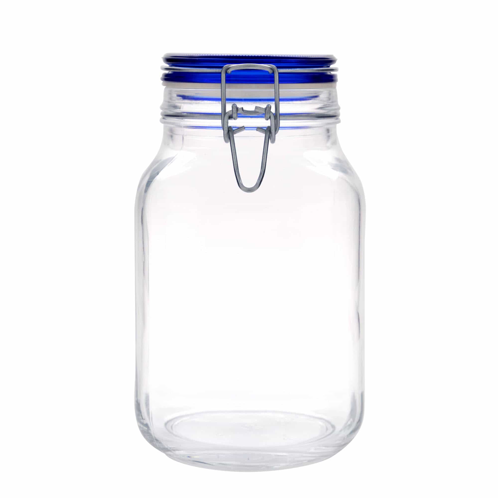 Βάζο με καπάκι με κλιπ 'Fido' Blue Top 2.000 ml, τετράγωνο, στόμιο: καπάκι με κλιπ Βάζο με καπάκι με κλιπ 'Fido' Blue Top 2.000 ml, τετράγωνο, στόμιο: καπάκι με κλιπ