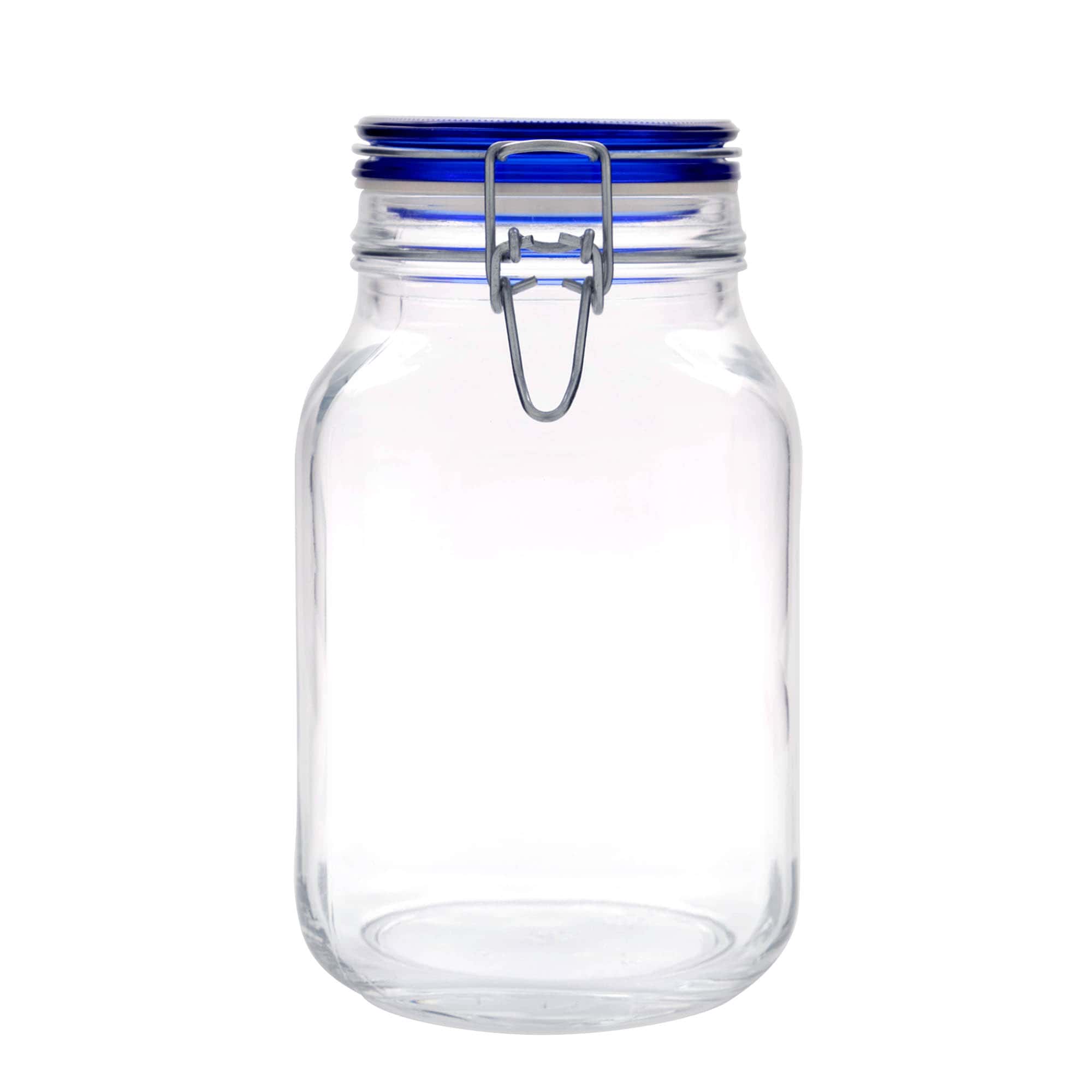 Βάζο με καπάκι με κλιπ 'Fido' Blue Top 2.000 ml, τετράγωνο, στόμιο: καπάκι με κλιπ
