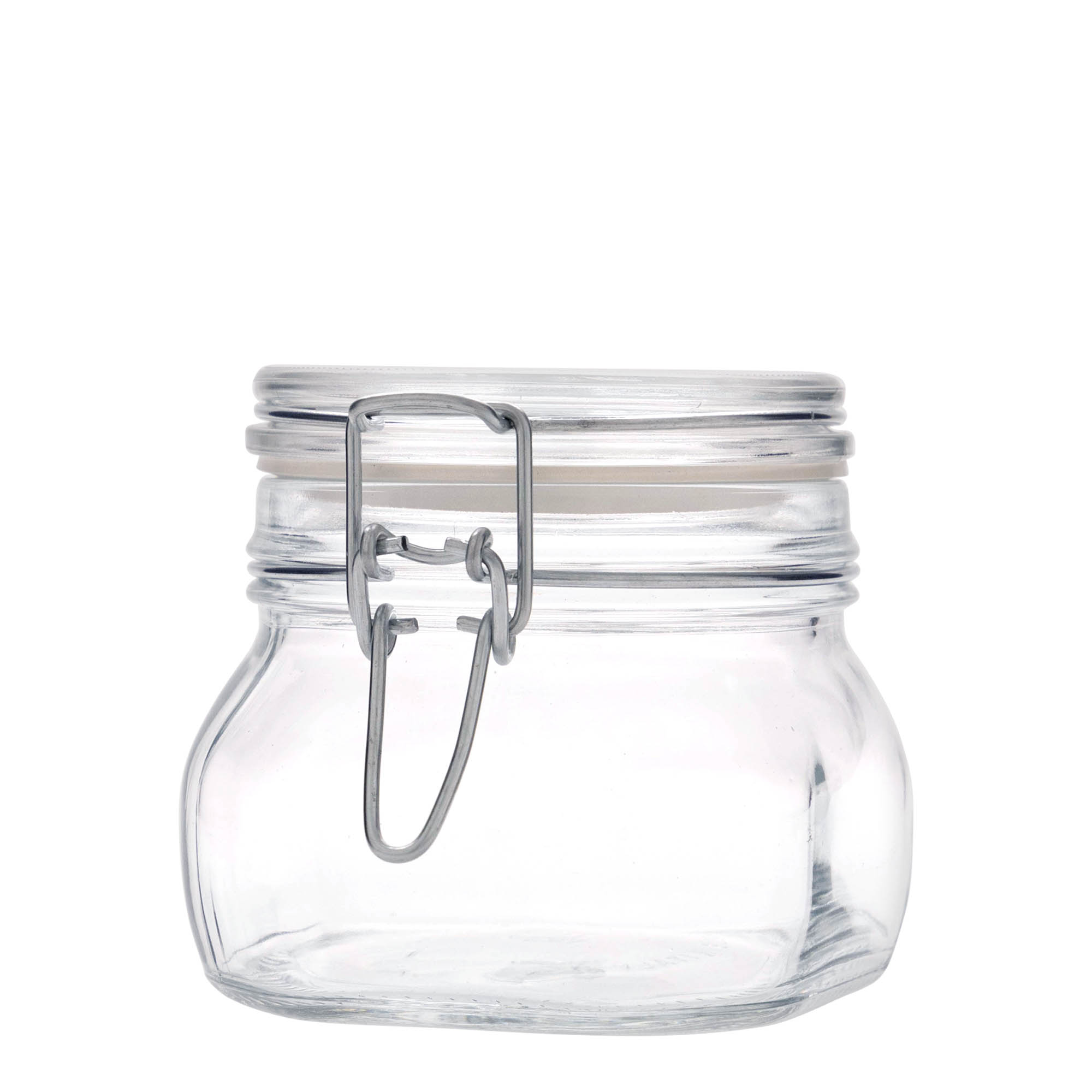 Βάζο με καπάκι με κλιπ 'Fido' 500 ml, τετράγωνο, στόμιο: καπάκι με κλιπ
