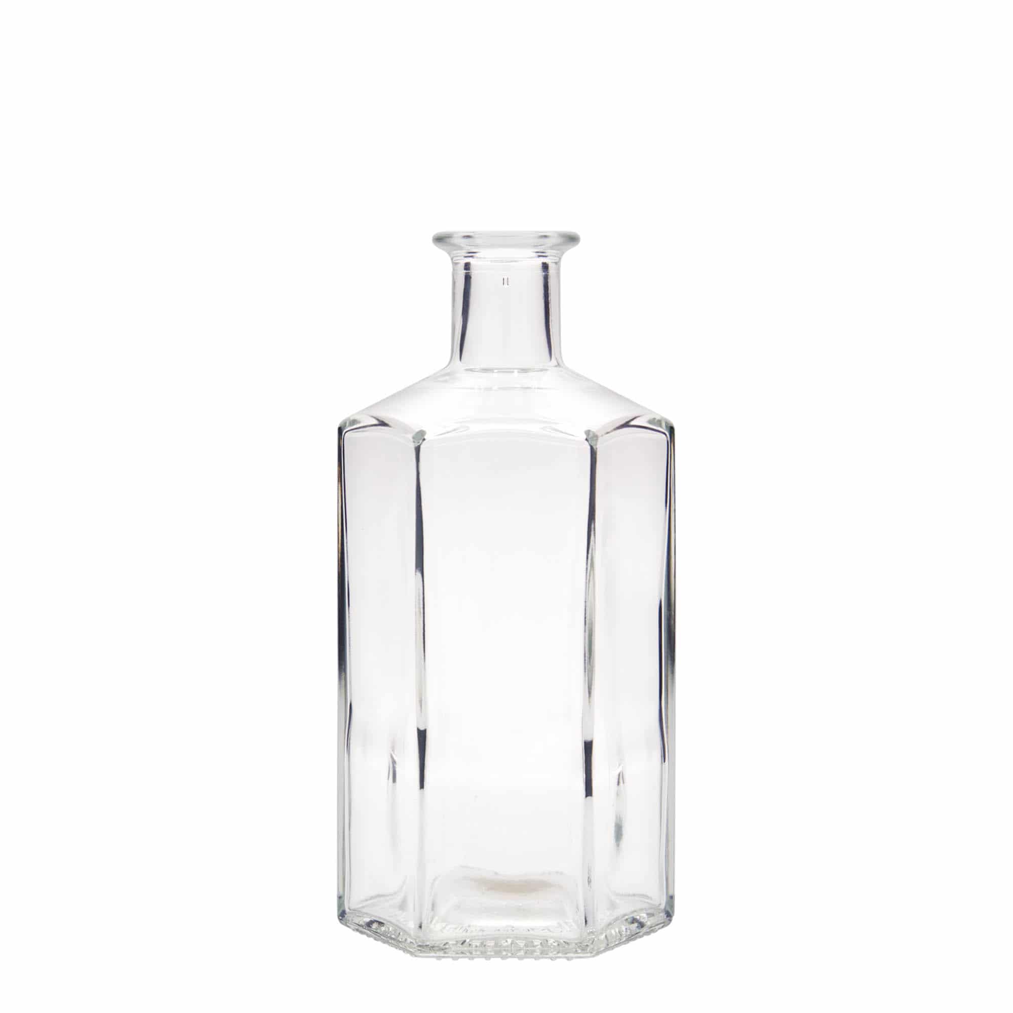 Γυάλινο μπουκάλι φαρμακείου 'Jimmy' 500 ml, εξάγωνο, στόμιο: φελλός Γυάλινο μπουκάλι φαρμακείου 'Jimmy' 500 ml, εξάγωνο, στόμιο: φελλός