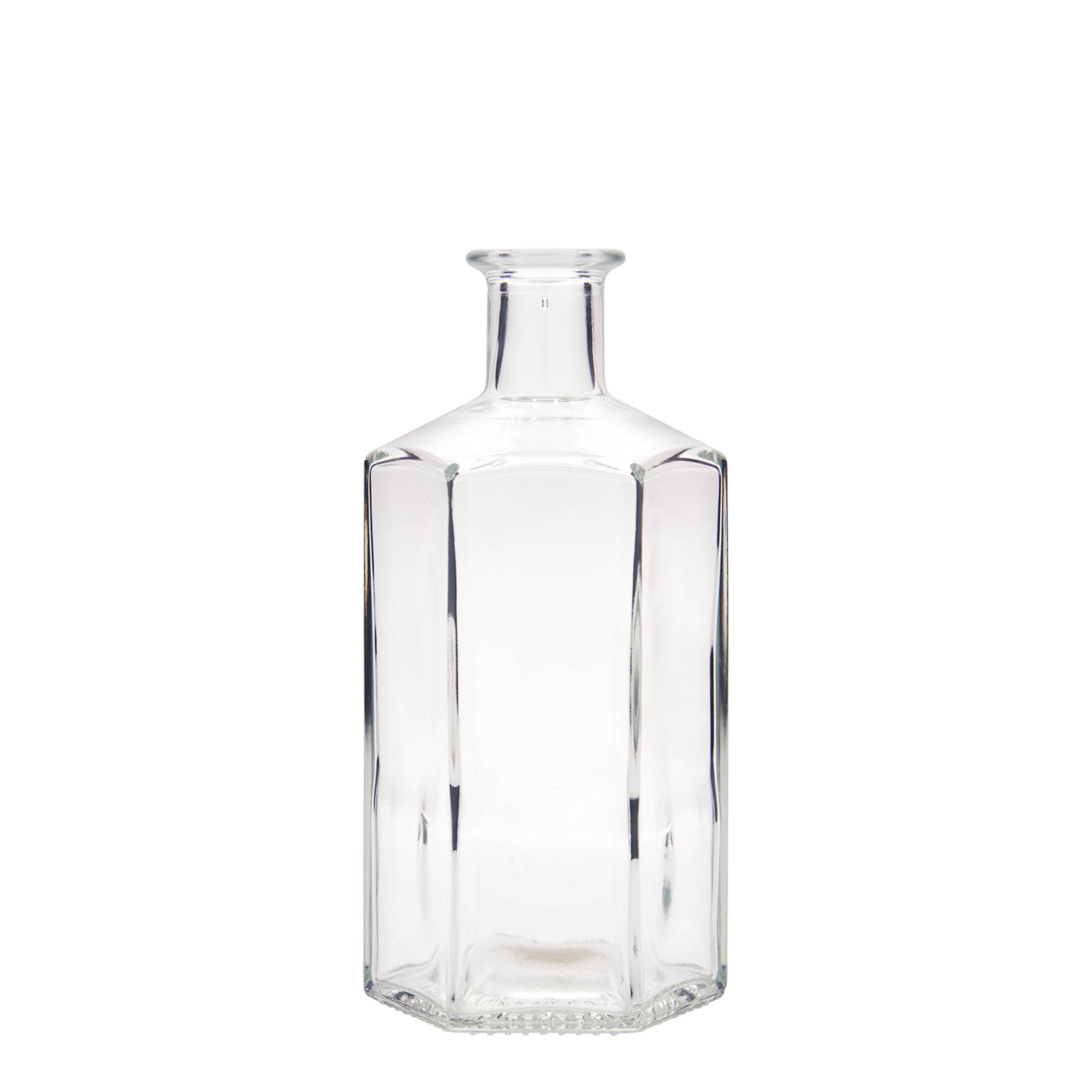 Γυάλινο μπουκάλι φαρμακείου 'Jimmy' 500 ml, εξάγωνο, στόμιο: φελλός