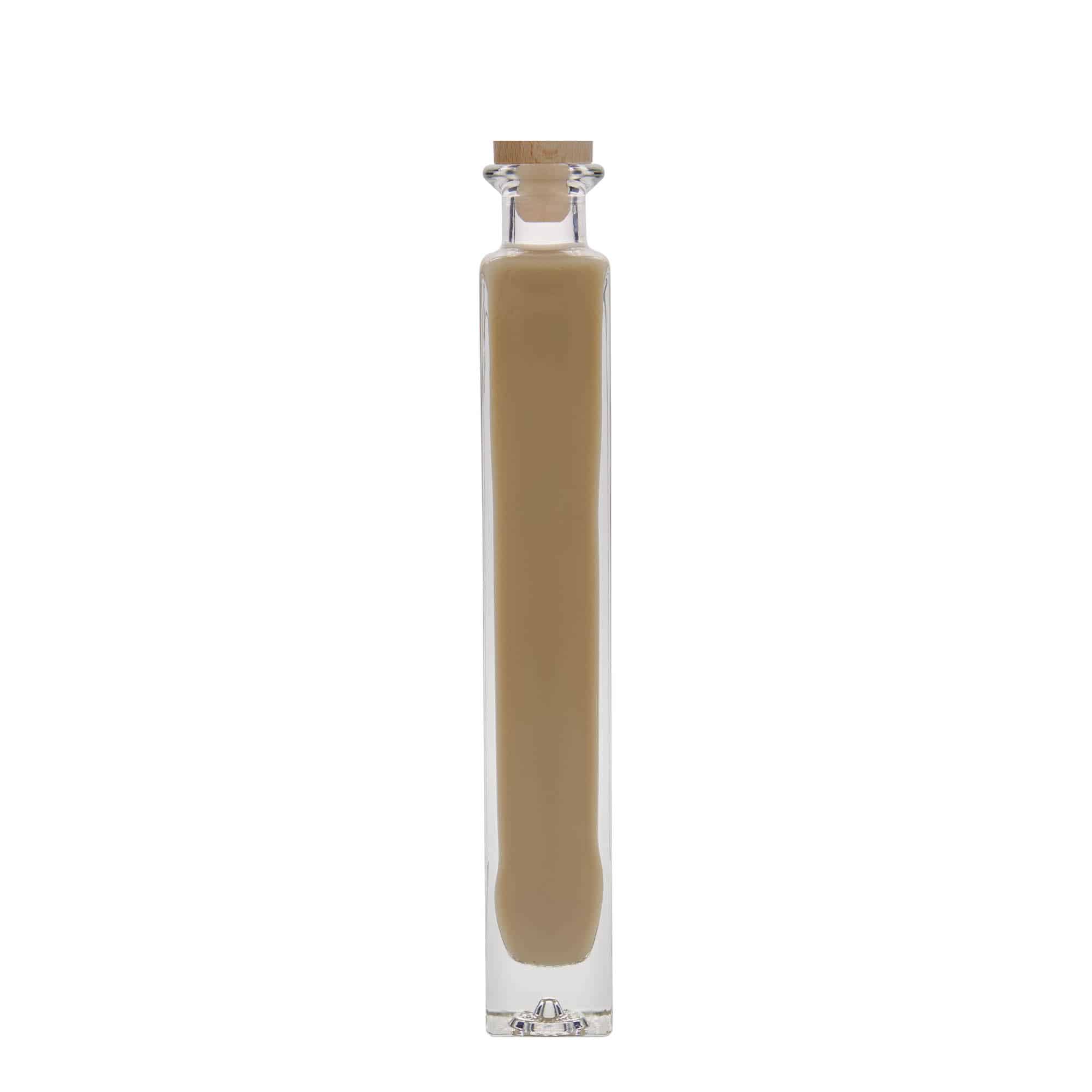 Γυάλινο μπουκάλι 'Tommy' 200 ml, τετράγωνο, στόμιο: φελλός