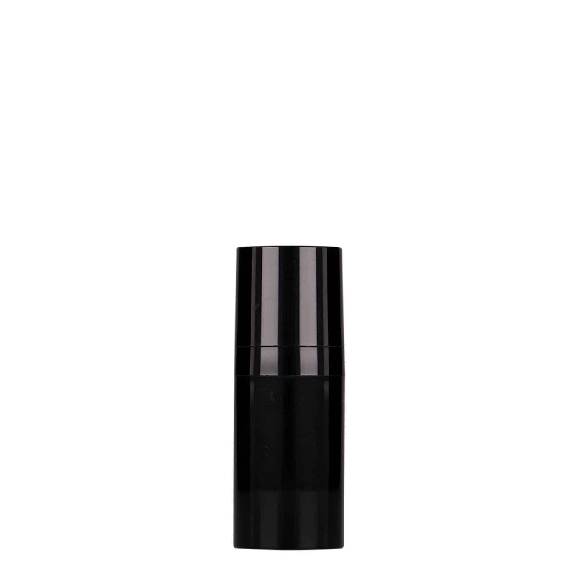 Airless Dispenser 'Micro' 15 ml, πλαστικό PP, μαύρο