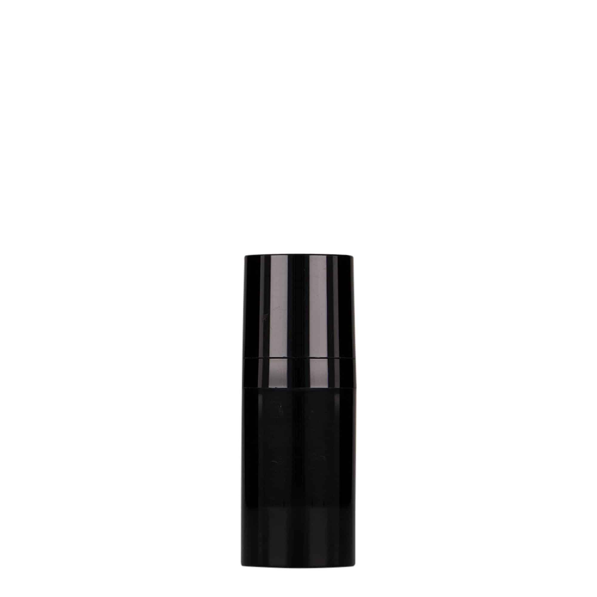 Airless Dispenser 'Micro' 15 ml, πλαστικό PP, μαύρο
