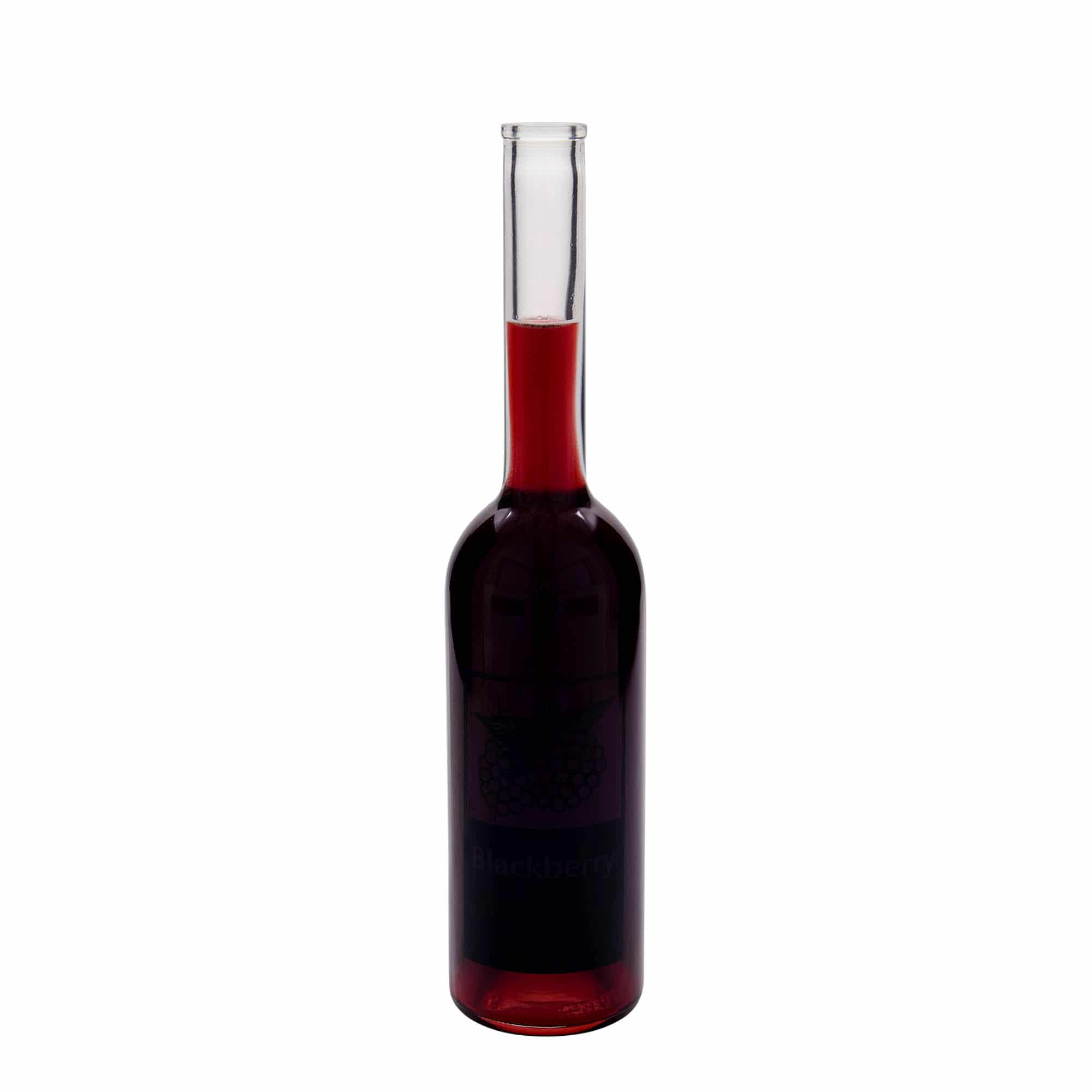 Γυάλινο μπουκάλι 'Opera' 500 ml, σχέδιο: Blackberry, στόμιο: φελλός