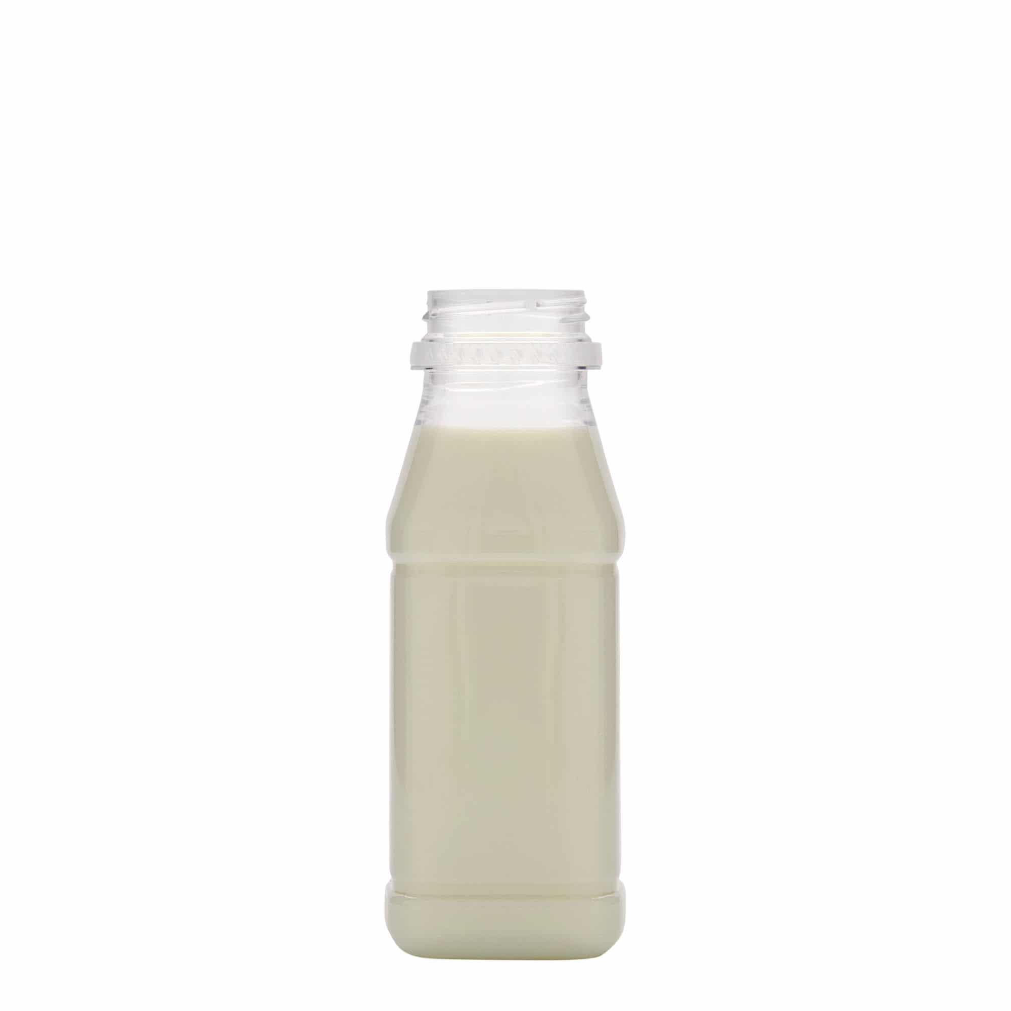 Μπουκάλι PET 'Milk and Juice Carré' 250 ml, τετράγωνο, πλαστικό, στόμιο: 38 mm
