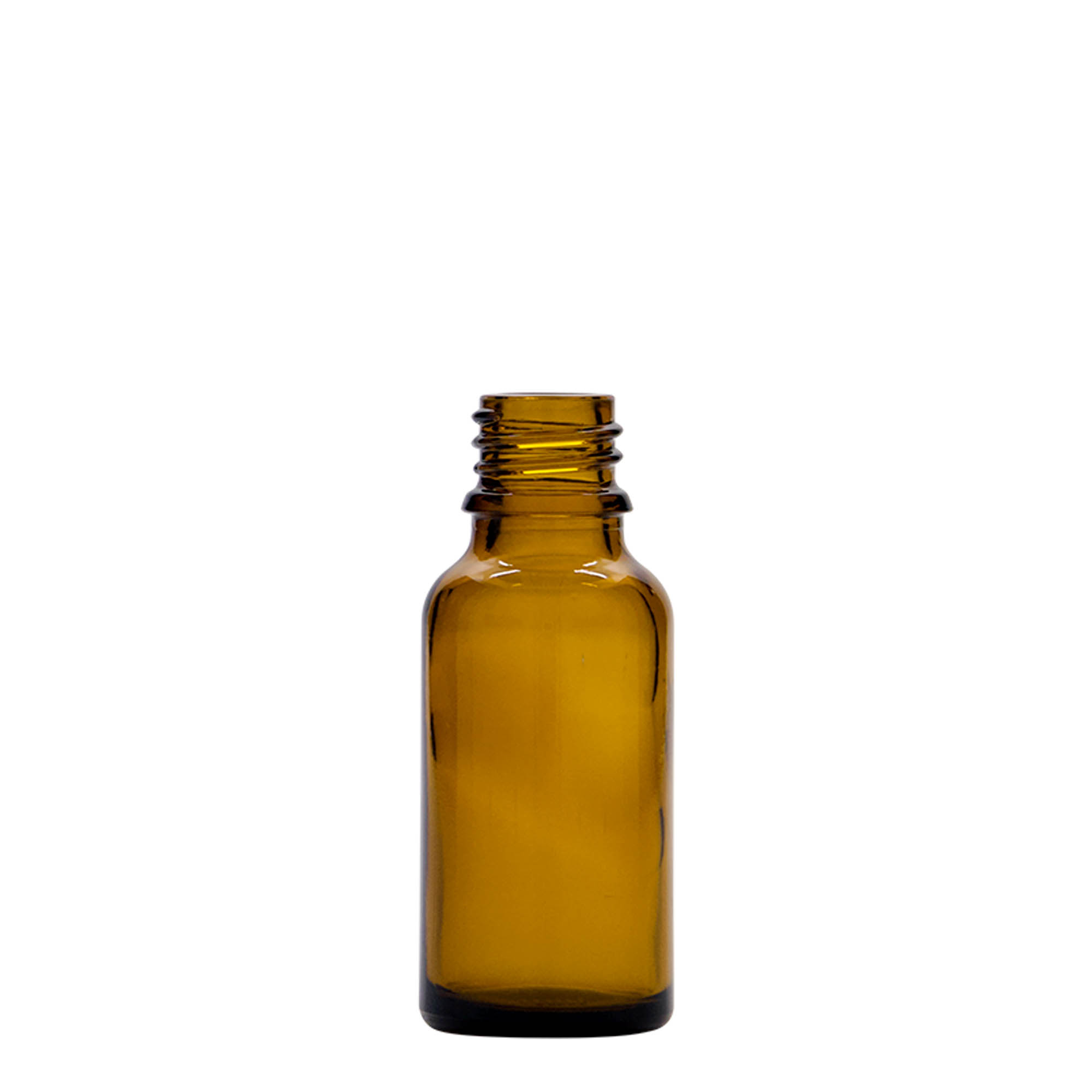 Μπουκάλι φαρμάκου με σταγονόμετρο 20 ml, γυάλινο, καφέ, στόμιο: DIN 18