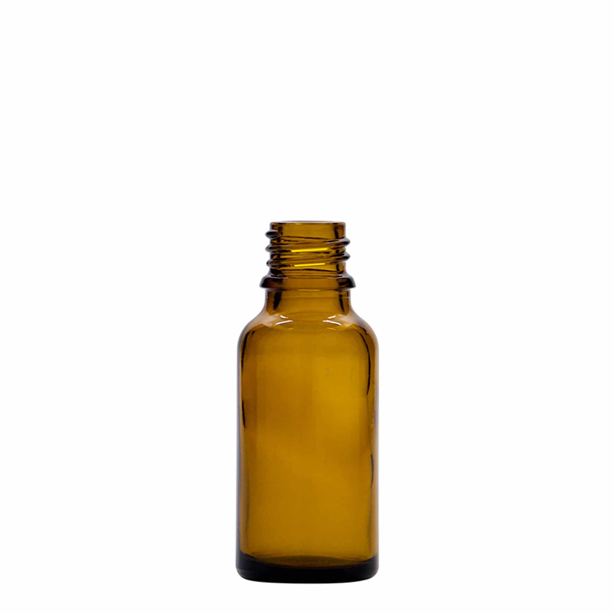 20 ml φιαλίδιο με πιπέτα, ιατρικό, γυάλινο, καφέ, στόμιο: DIN 18