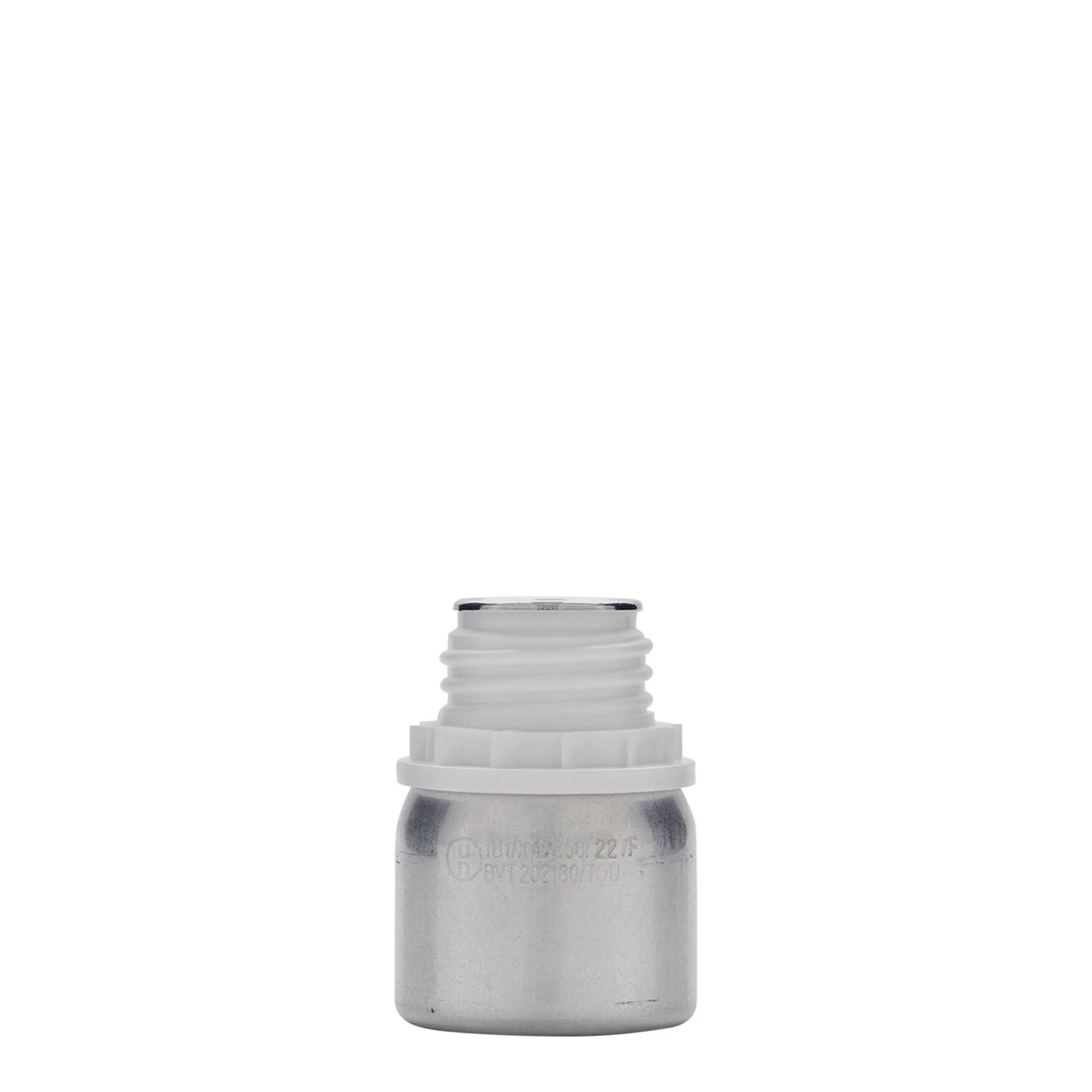 Μπουκάλι αλουμινίου 50 ml, μεταλλικό, ασημί, στόμιο: DIN 32