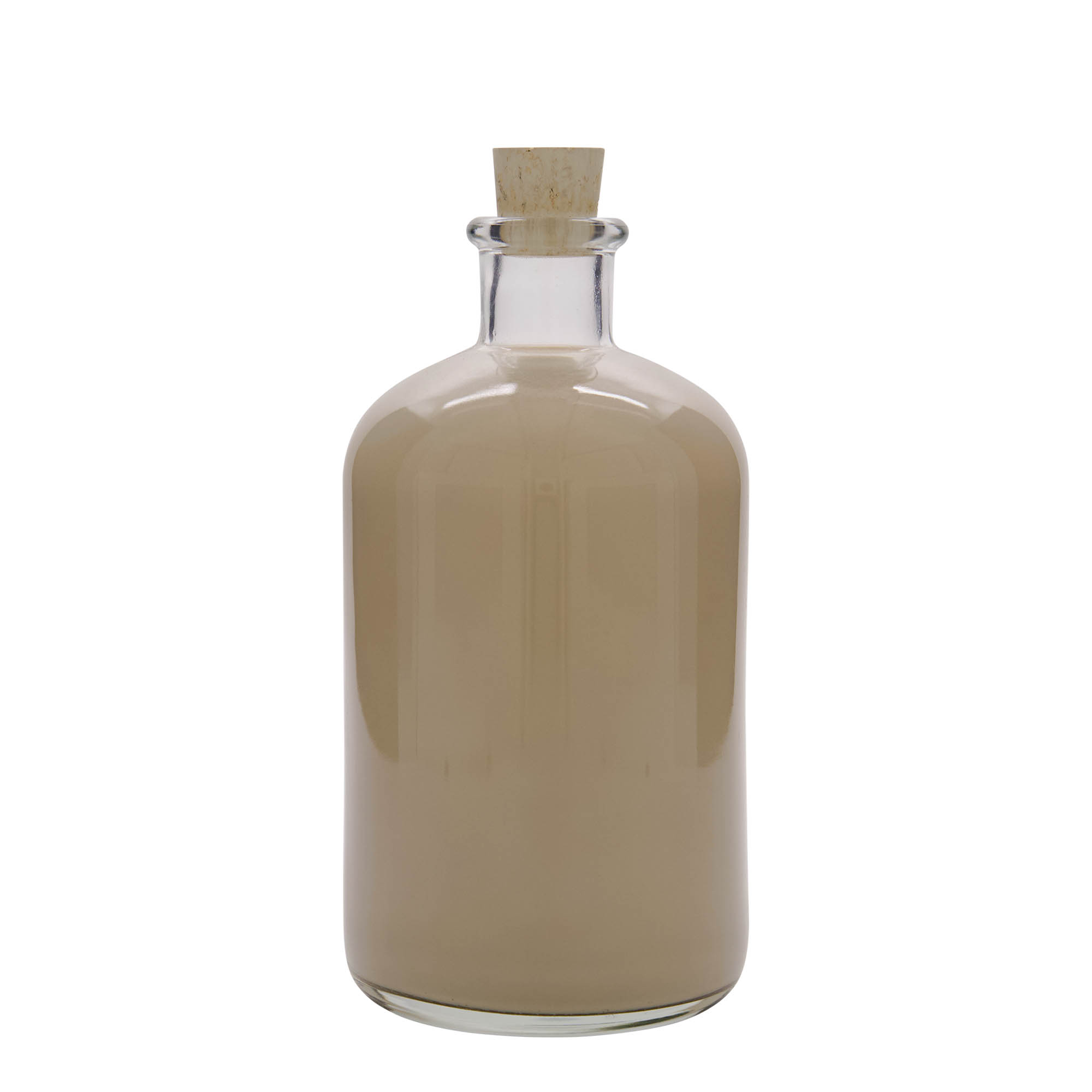 Γυάλινο μπουκάλι φαρμακείου 1.000 ml, στόμιο: φελλός