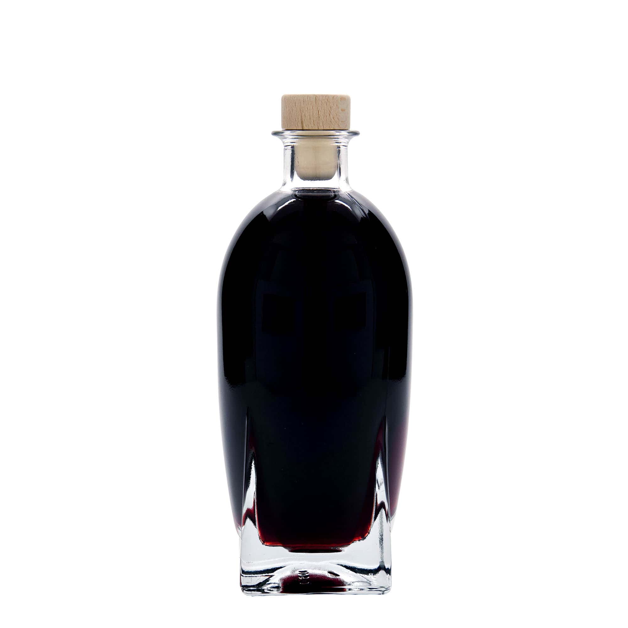 Γυάλινο μπουκάλι 'Zino' 500 ml, τετράγωνο, στόμιο: φελλός