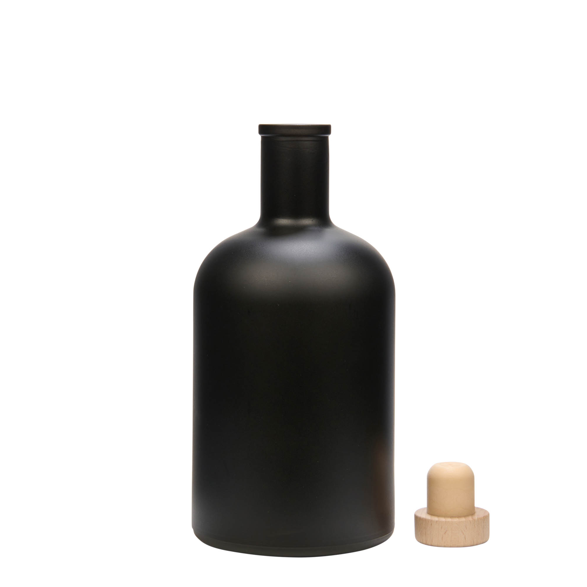 Γυάλινο μπουκάλι 'Gerardino' 700 ml, μαύρο, στόμιο: φελλός