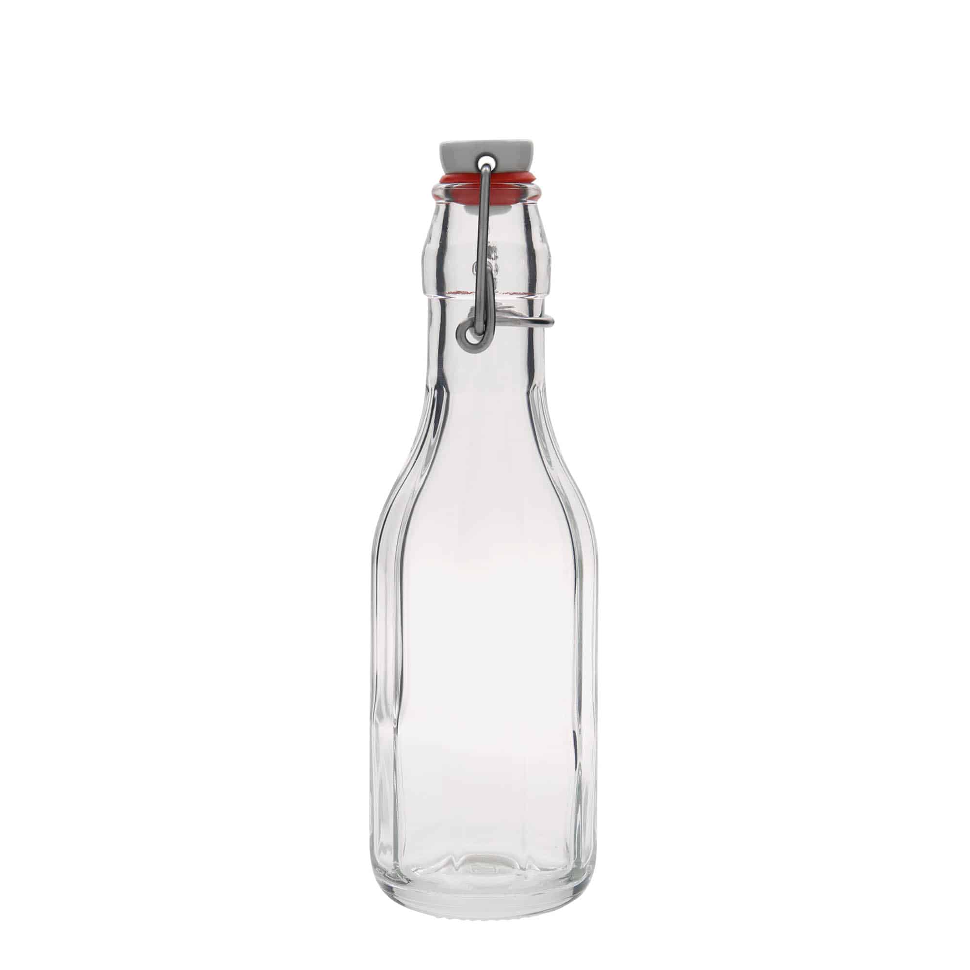 Γυάλινο μπουκάλι 'Bravo' 250 ml, δεκάγωνο, στόμιο: μηχανικό πώμα