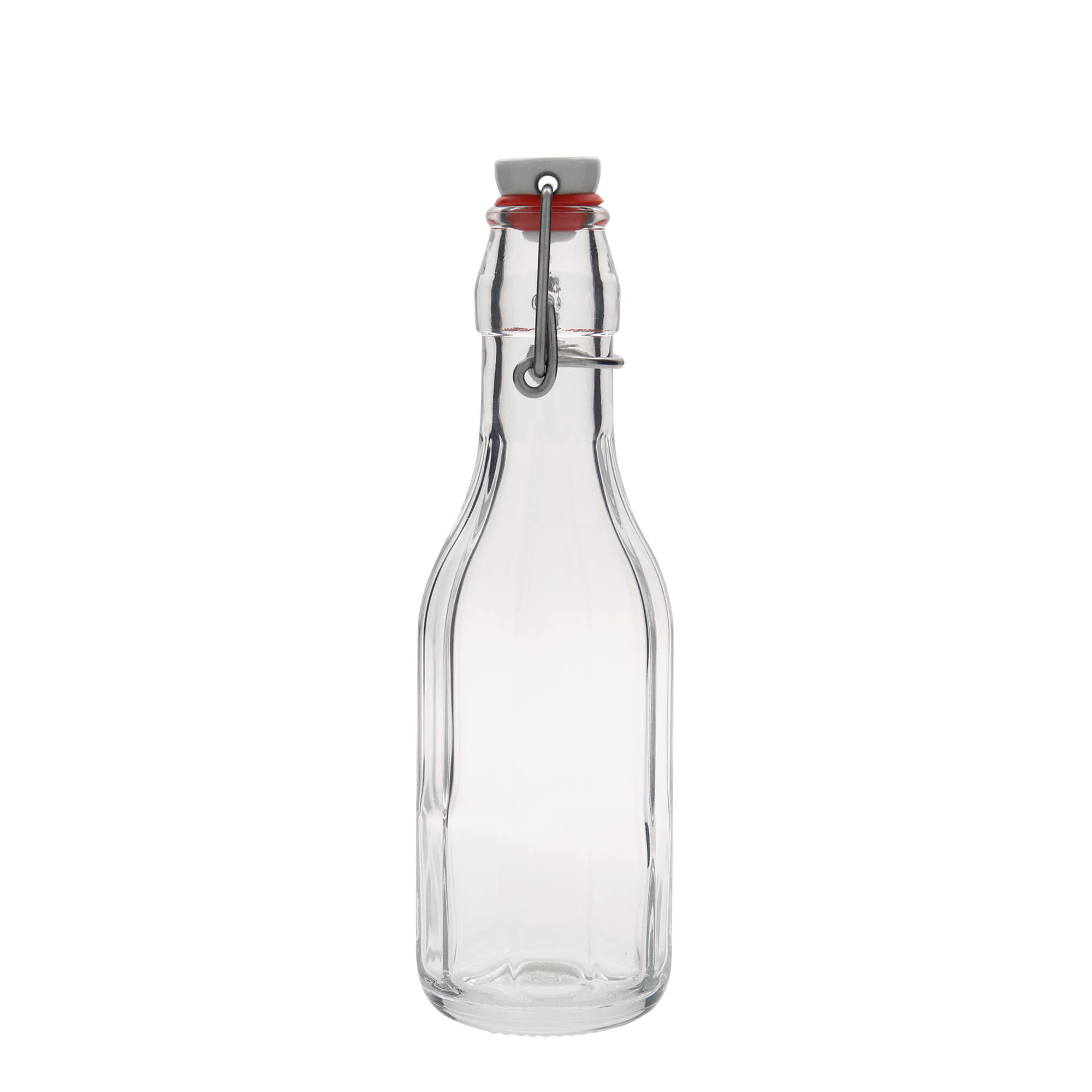 Γυάλινο μπουκάλι 'Bravo' 250 ml, δεκάγωνο, στόμιο: μηχανικό πώμα
