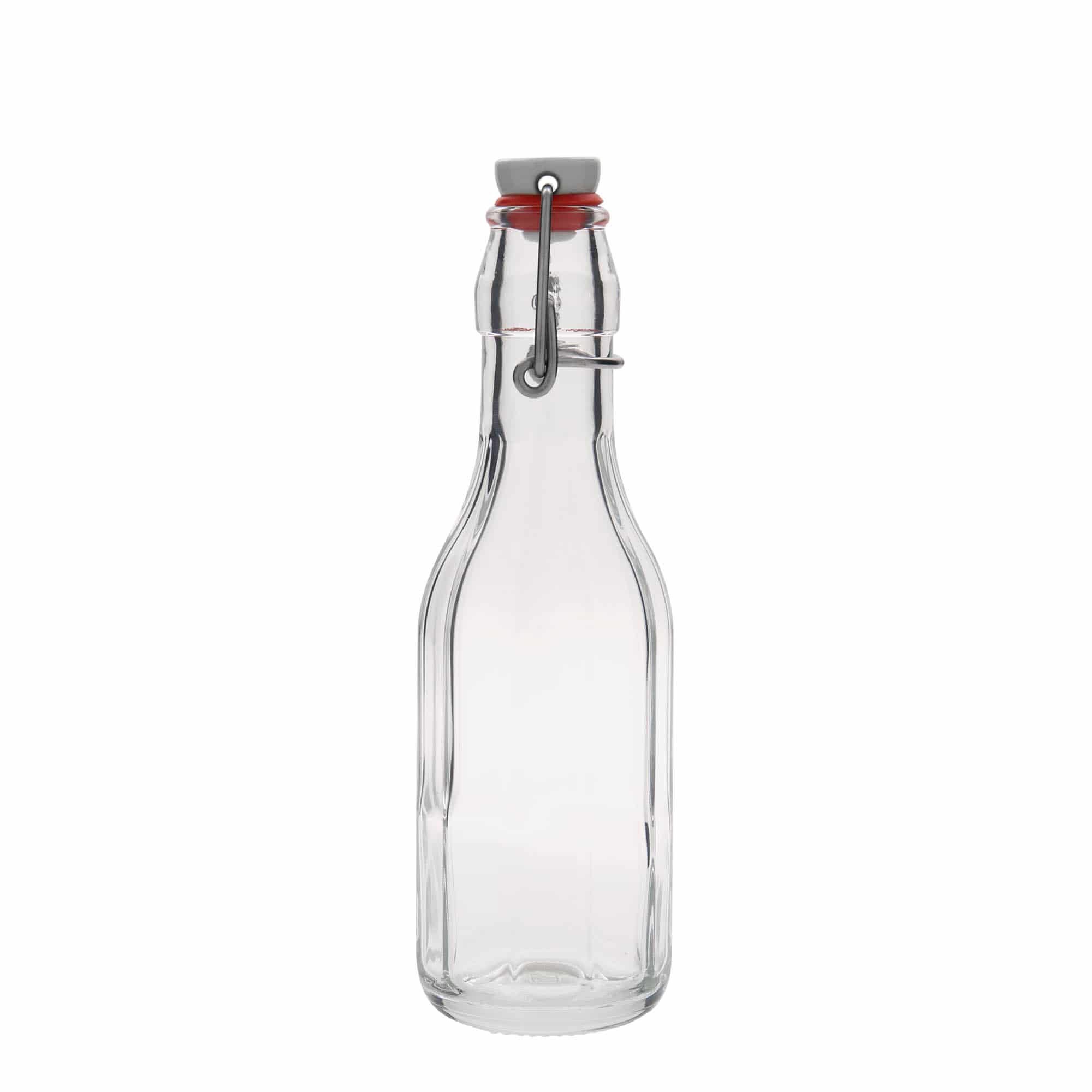 Γυάλινο μπουκάλι 'Bravo' 250 ml, δεκάγωνο, στόμιο: μηχανικό πώμα