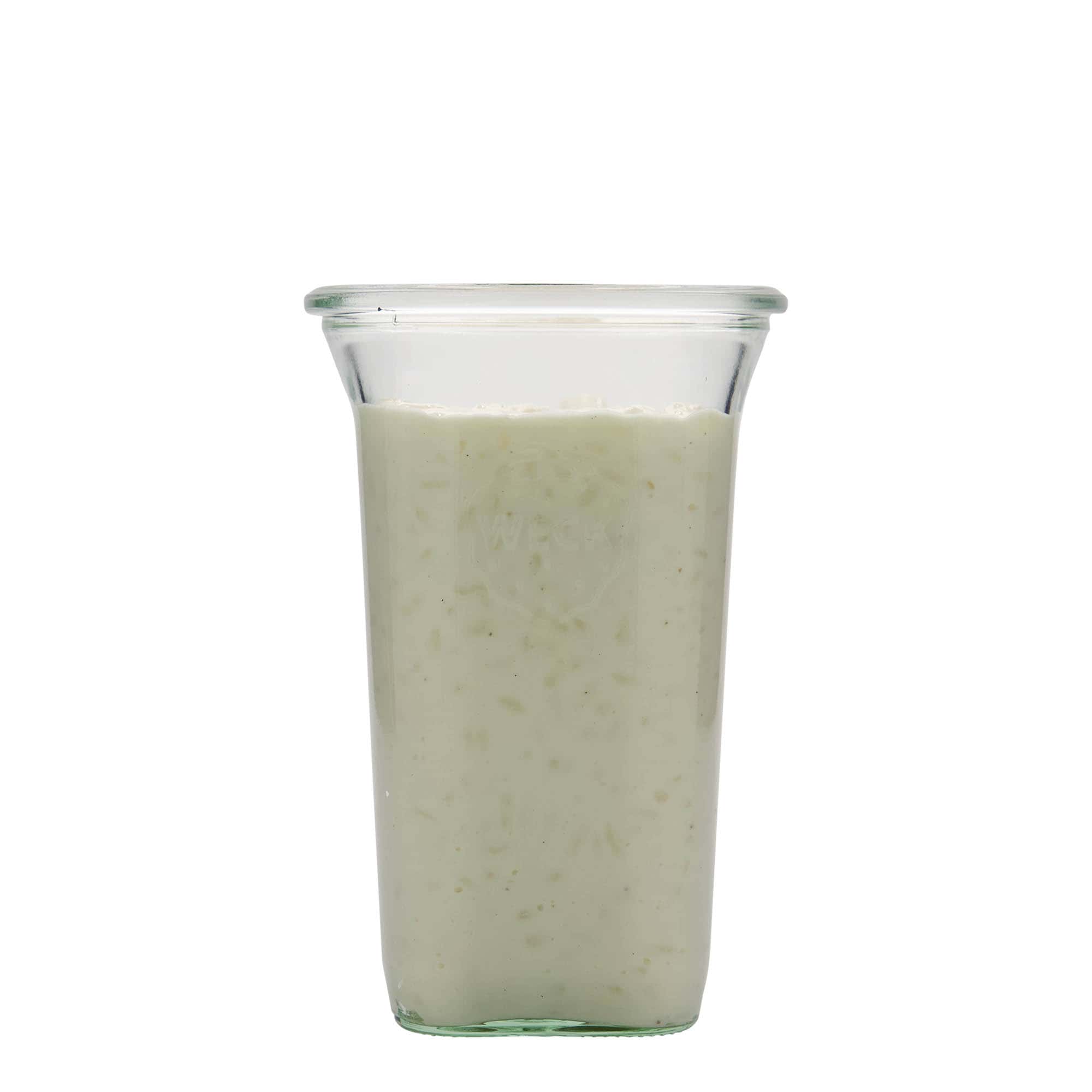 Τετράγωνο βάζο WECK 795 ml, τετράγωνο, στόμιο: στρογγυλεμένο χείλος