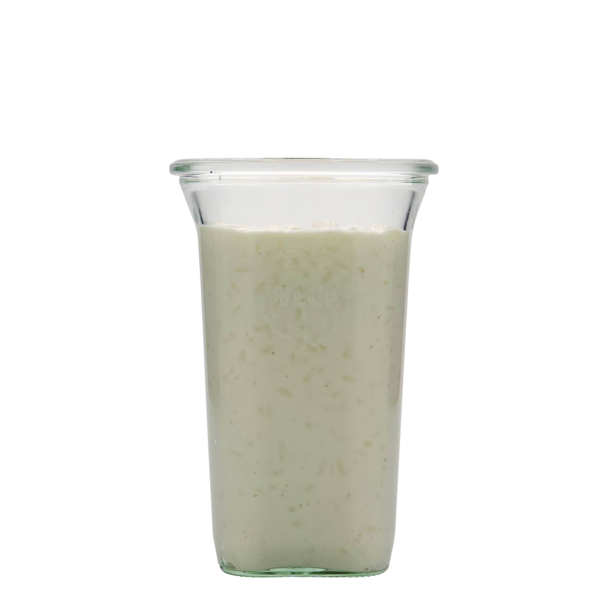 Τετράγωνο βάζο WECK 795 ml, τετράγωνο, στόμιο: στρογγυλεμένο χείλος Τετράγωνο βάζο WECK 795 ml, τετράγωνο, στόμιο: στρογγυλεμένο χείλος