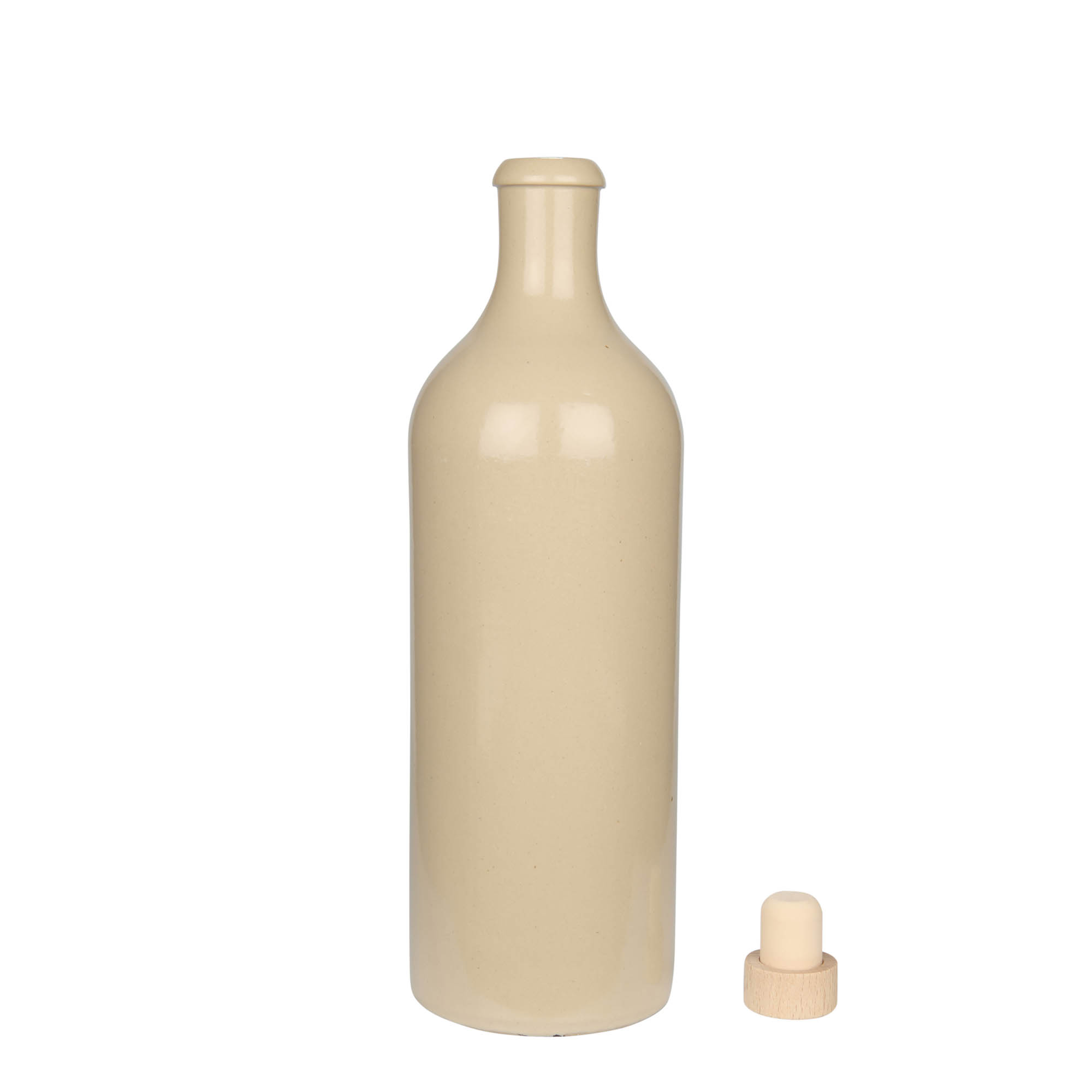 Κεραμικό μπουκάλι 750 ml, κεραμικό, μπεζ, στόμιο: φελλός Κεραμικό μπουκάλι 750 ml, κεραμικό, μπεζ, στόμιο: φελλός