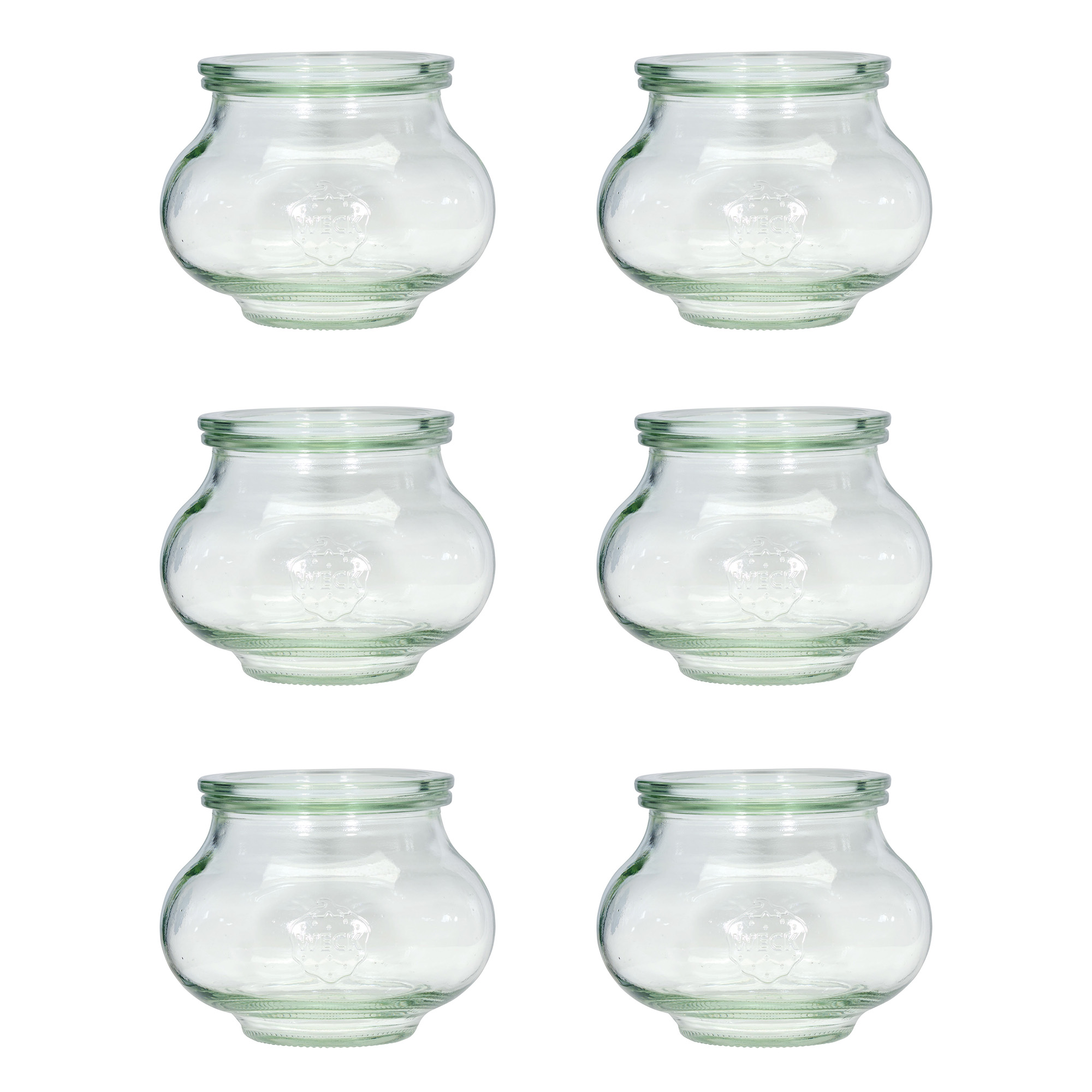 6x Διακοσμητικό βάζο WECK 560 ml με γυάλινο καπάκι RR 80