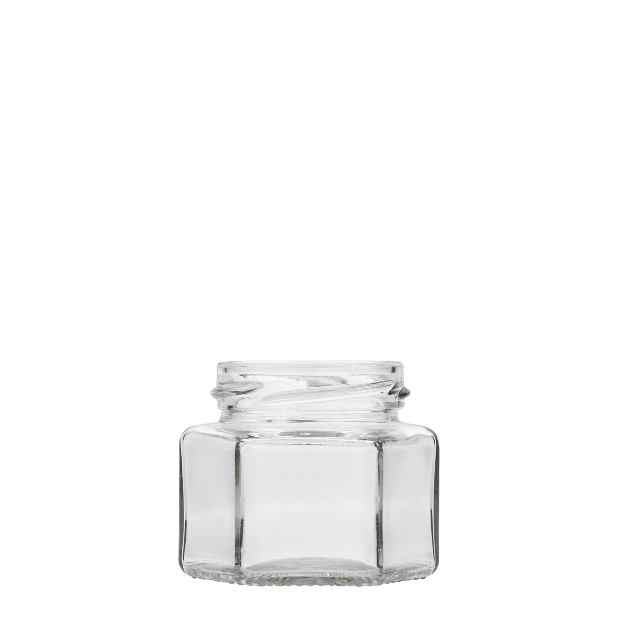 Εξάγωνο βάζο 106 ml, στόμιο: twist-off (TO 53) Εξάγωνο βάζο 106 ml, στόμιο: twist-off (TO 53)
