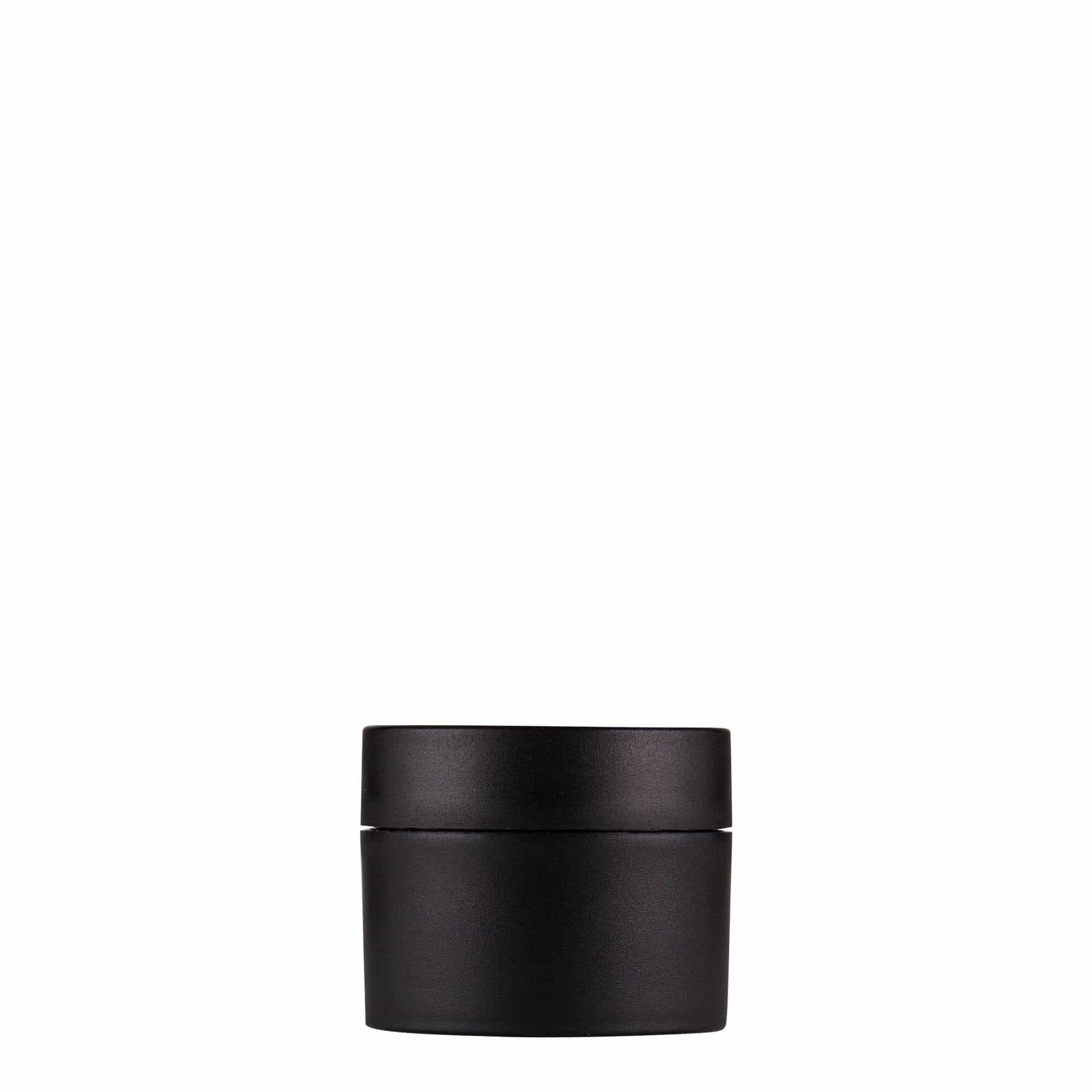 15 ml πλαστικό δοχείο 'Antonella', PP, μαύρο, στόμιο: βιδωτό καπάκι