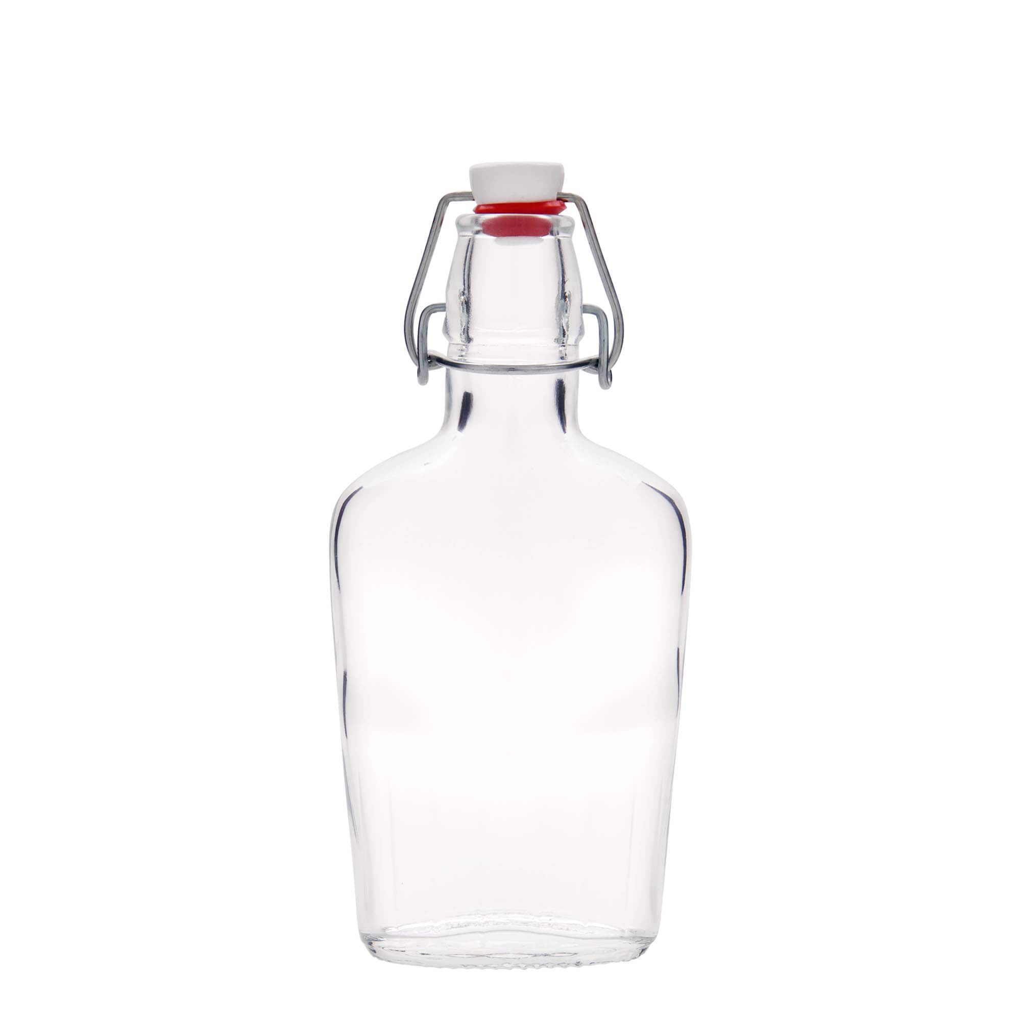 Γυάλινο μπουκάλι 'Fiaschetta' 250 ml, οβάλ, στόμιο: μηχανικό πώμα