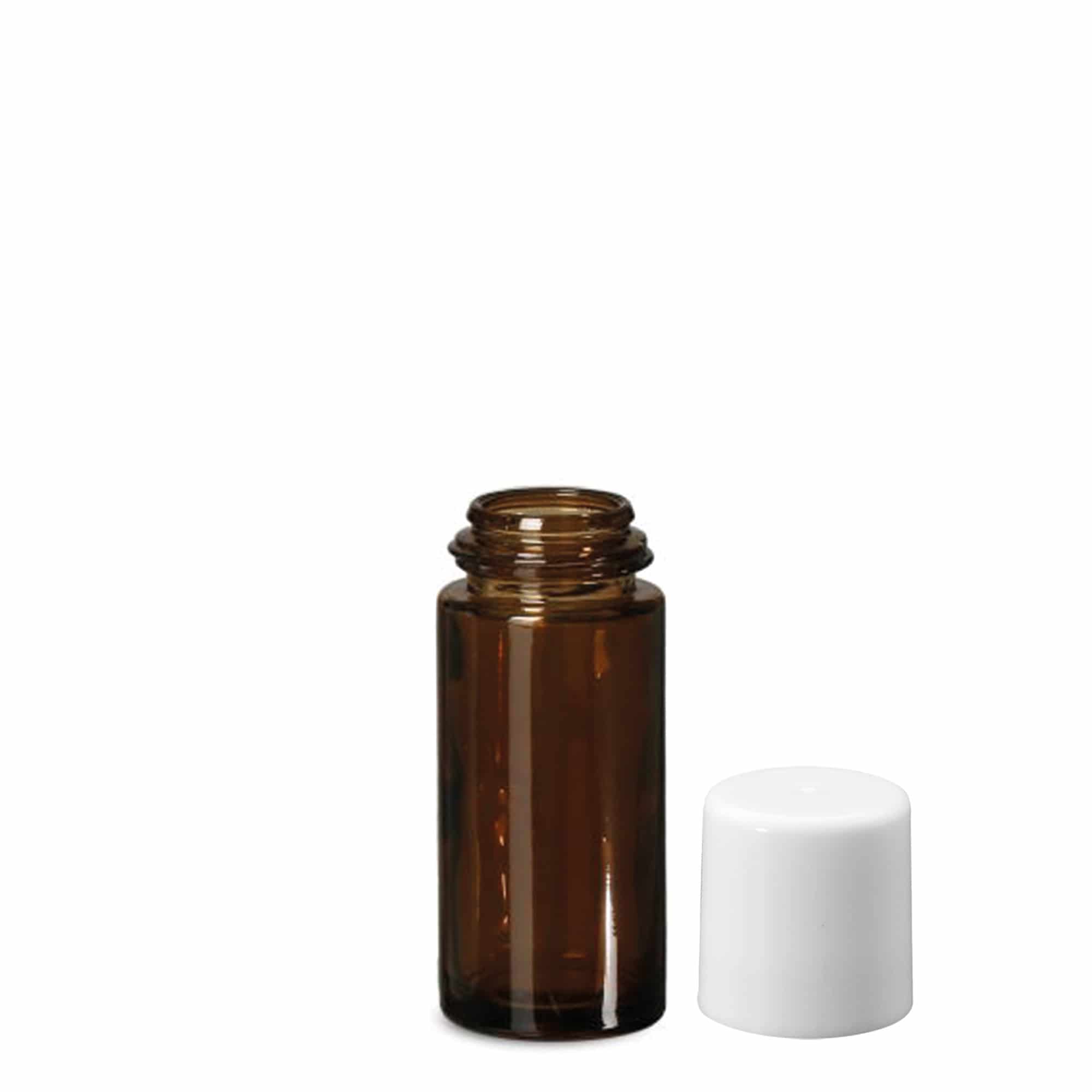 50 ml φιαλίδιο Roll-On, γυάλινο, καφέ, στόμιο: βιδωτό καπάκι