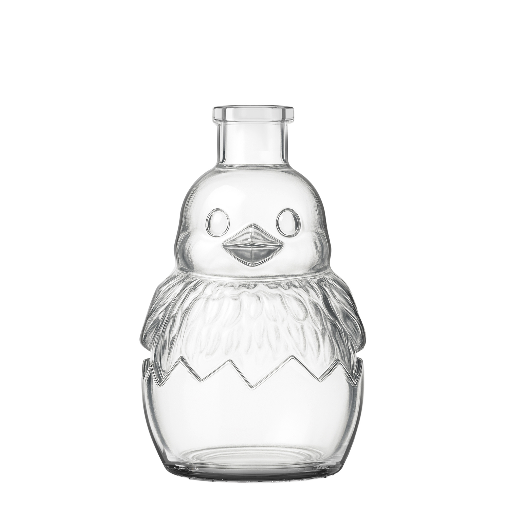 200 ml Glasflasche 'Küken', Mündung: Kork