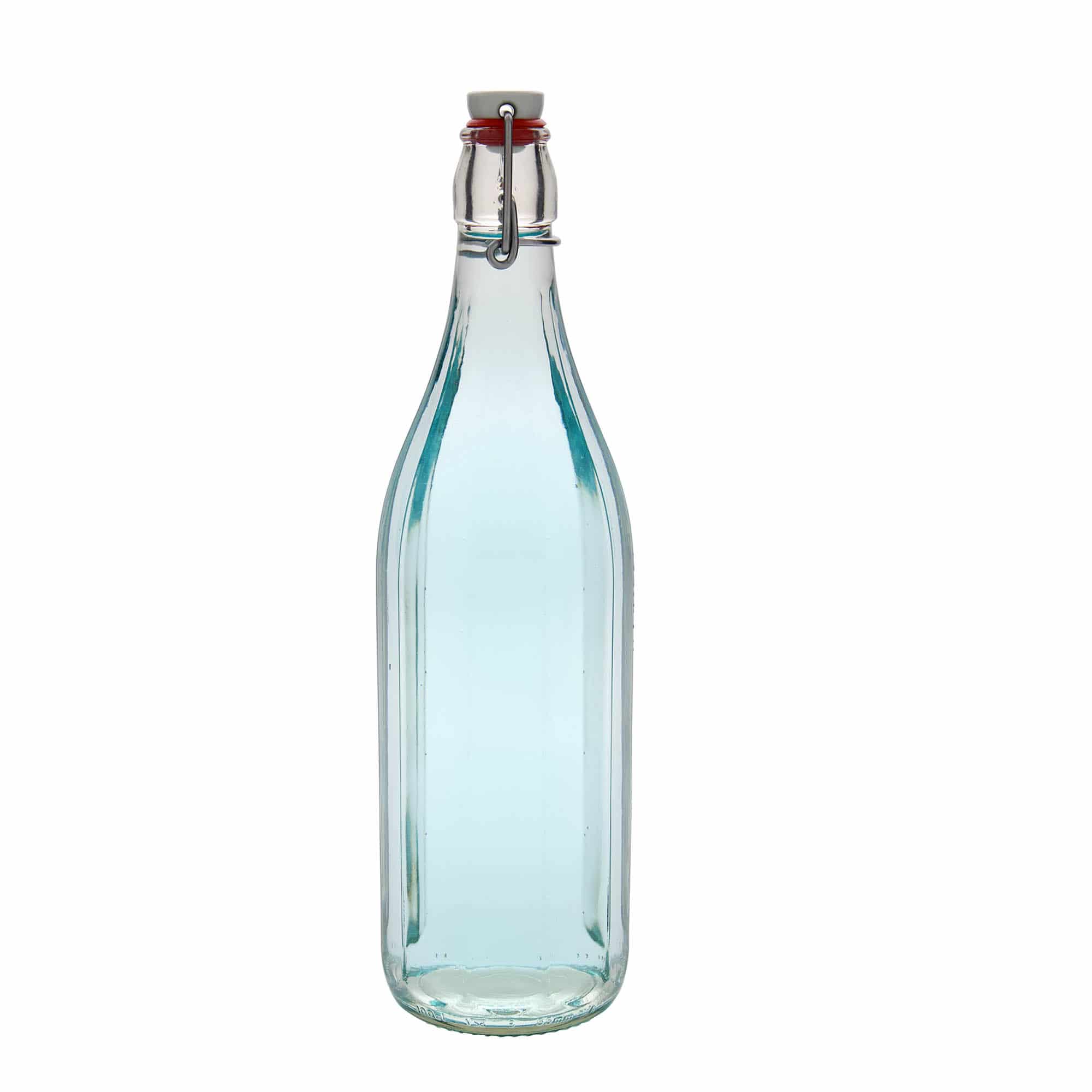 Γυάλινο μπουκάλι 'Bravo' 1.000 ml, δεκάγωνο, στόμιο: μηχανικό πώμα
